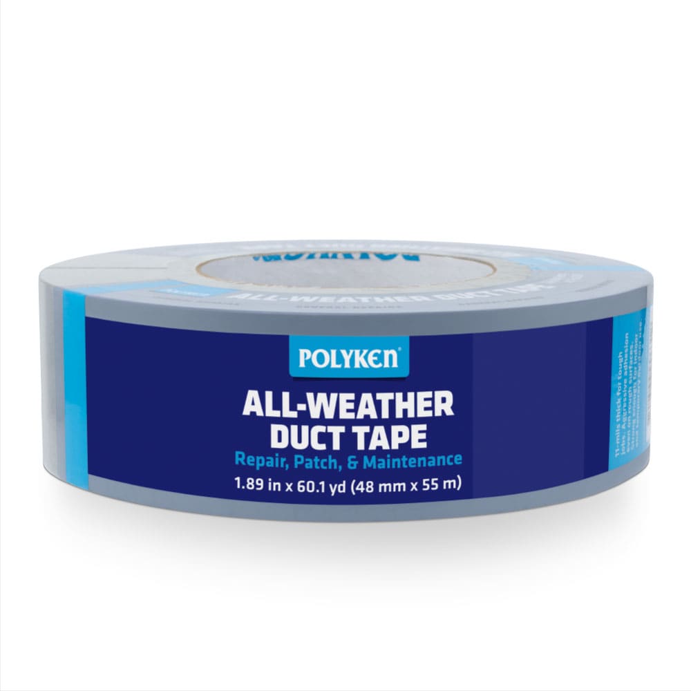 POLYKEN 1953972 All-Weather Duct Tape Gray/Silver Duct Tape 1.89-in x 60.1 Yard(s)