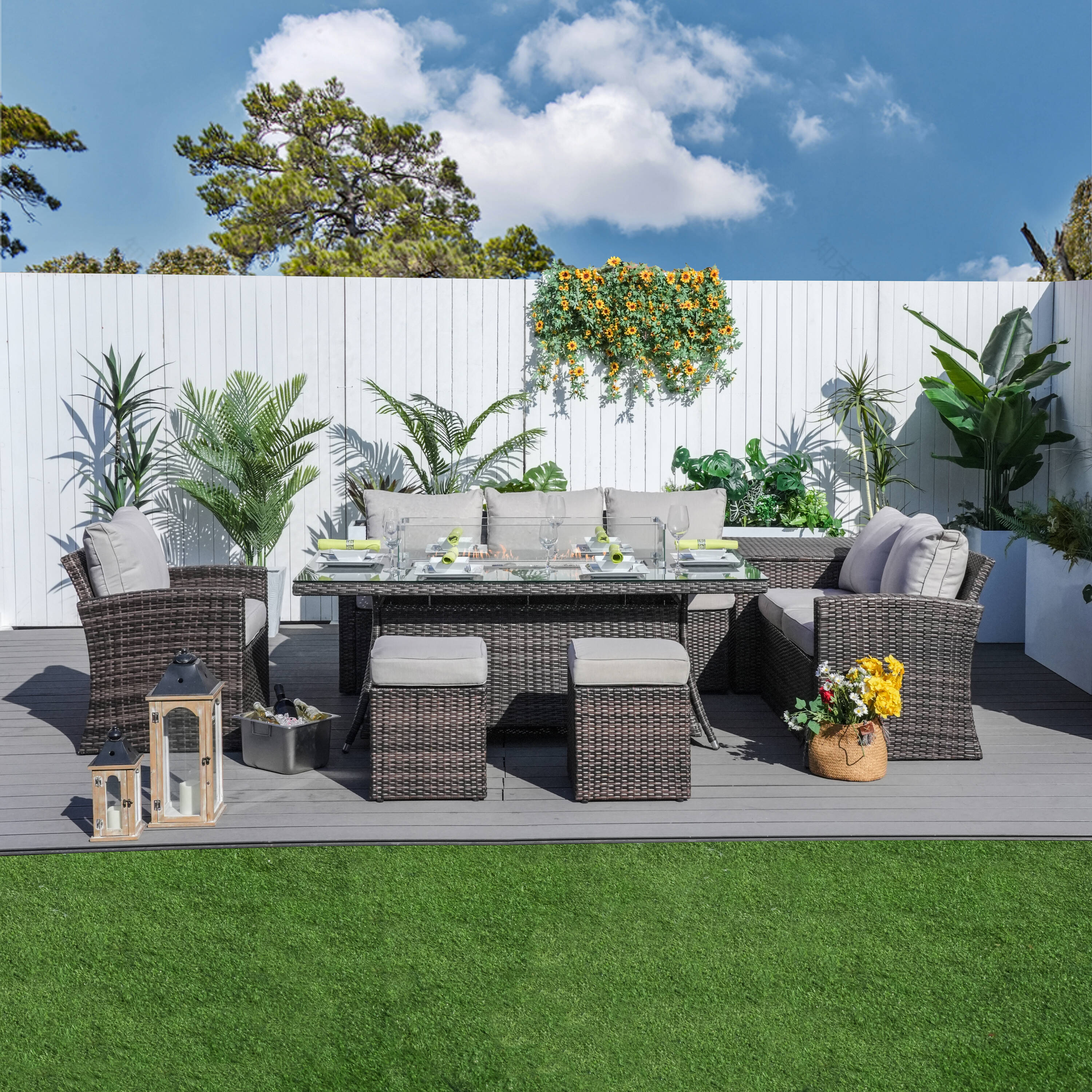 Direct Wicker DWG-2403B-BR Patio-Conversation-Sets - View #3