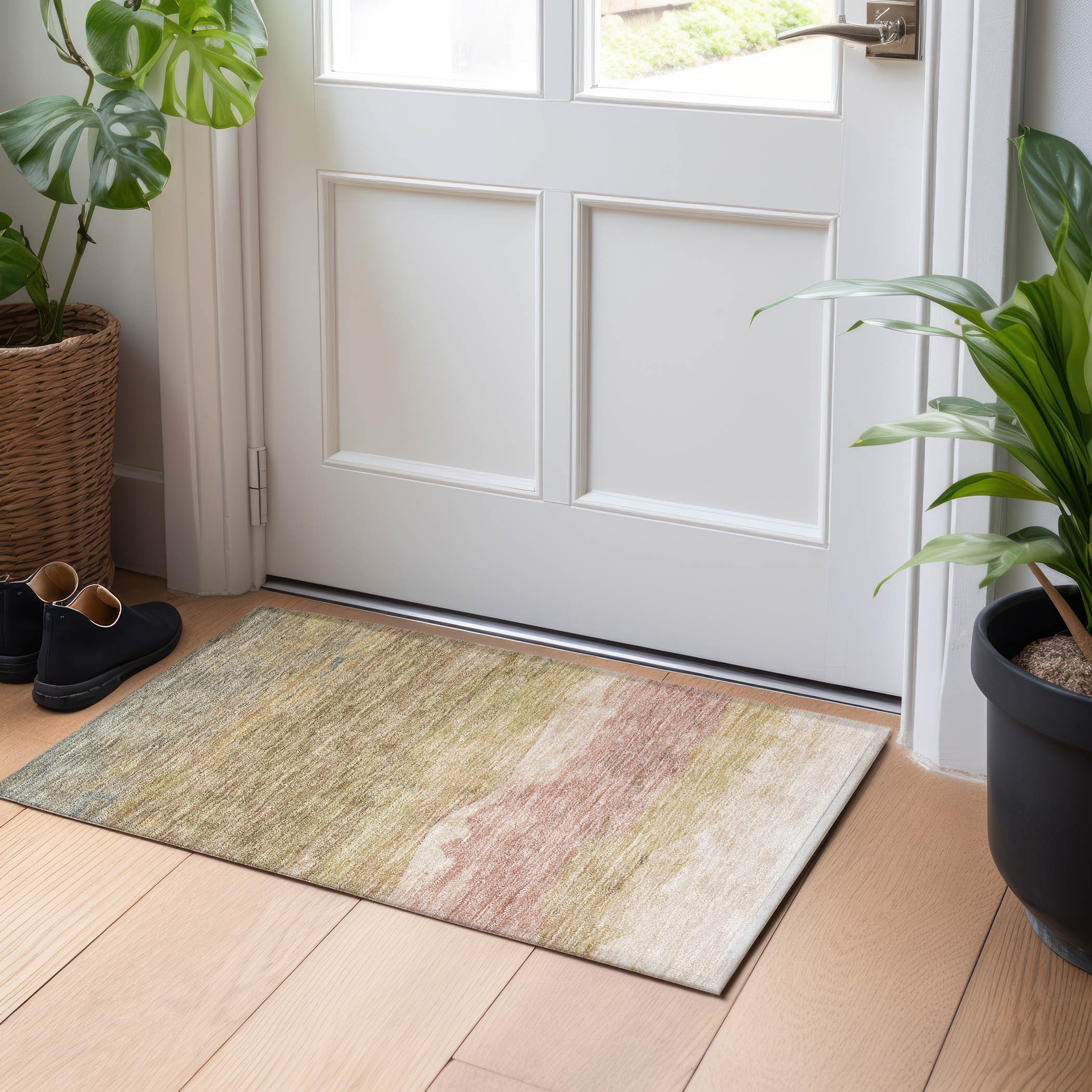 Addison Rugs ACN1699TA20X30 Chantille ACN1699TA 1 x 2 (ft) Loomed Tan Rectangular Indoor/Outdoor Machine washable Pet Friendly Area rug