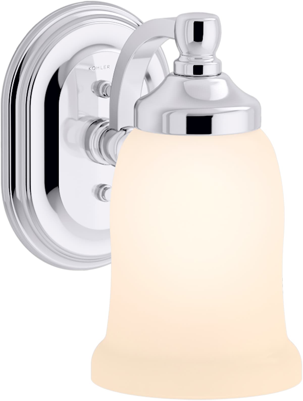 Bancroft Polished Chrome Single-Light Bathroom Wall Sconce