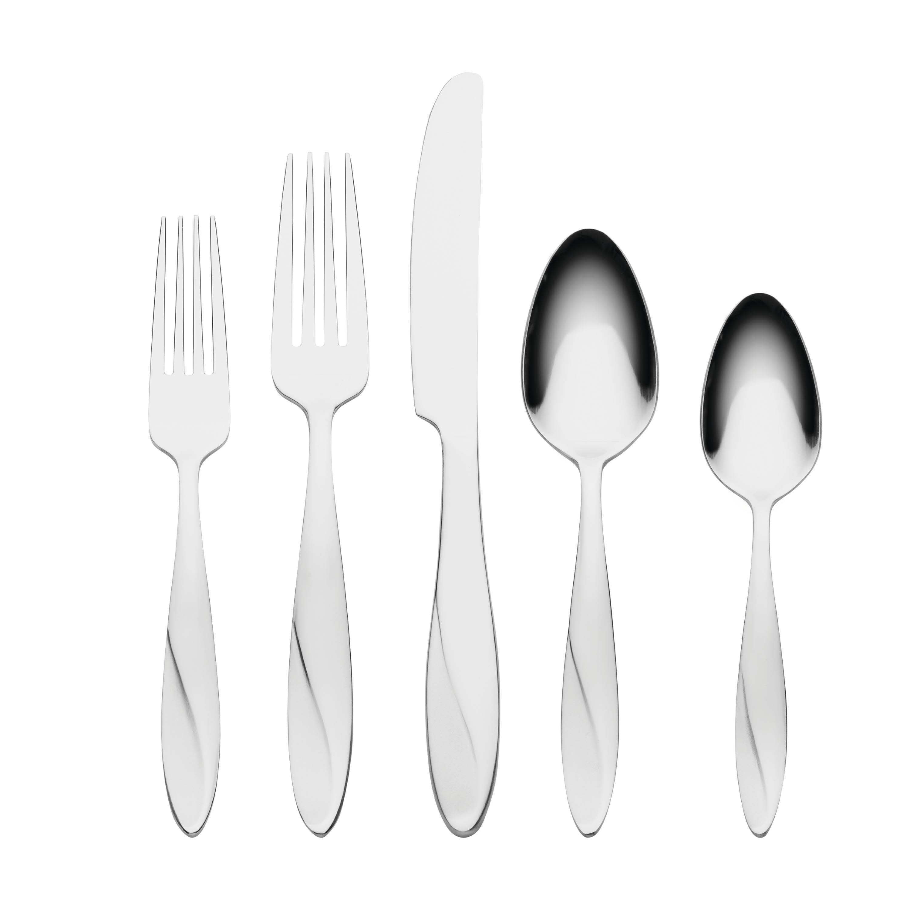 Oneida H021065AL20 Simmer 65 -Pieces Polished Modern Flatware