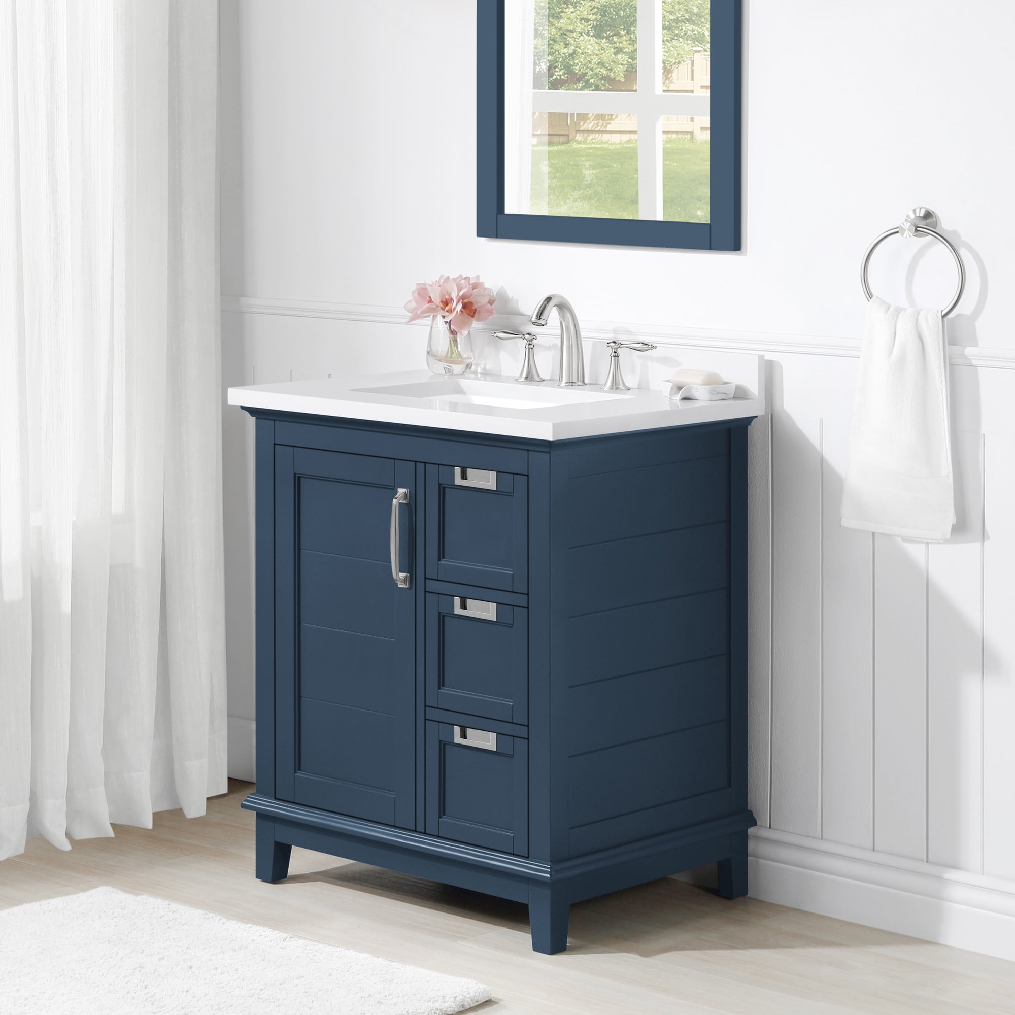 OVE Decors Pembroke 30-in Grayish Blue Undermount Single Sink