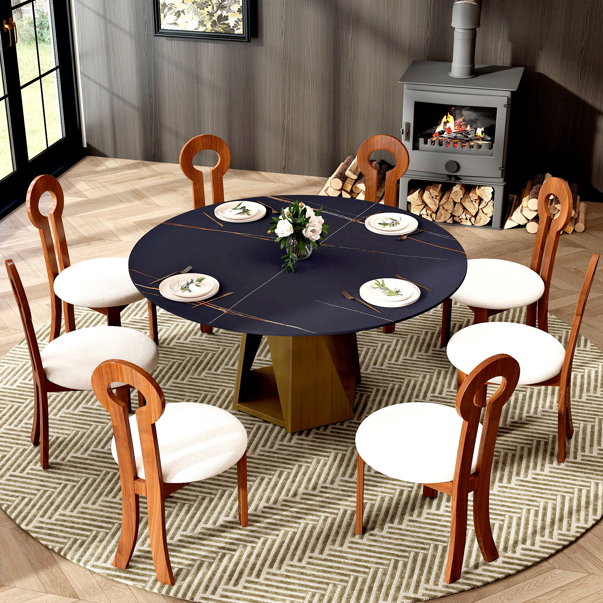 BuotiqHom DH-AT-150B-9C Dining-Tables - View #2