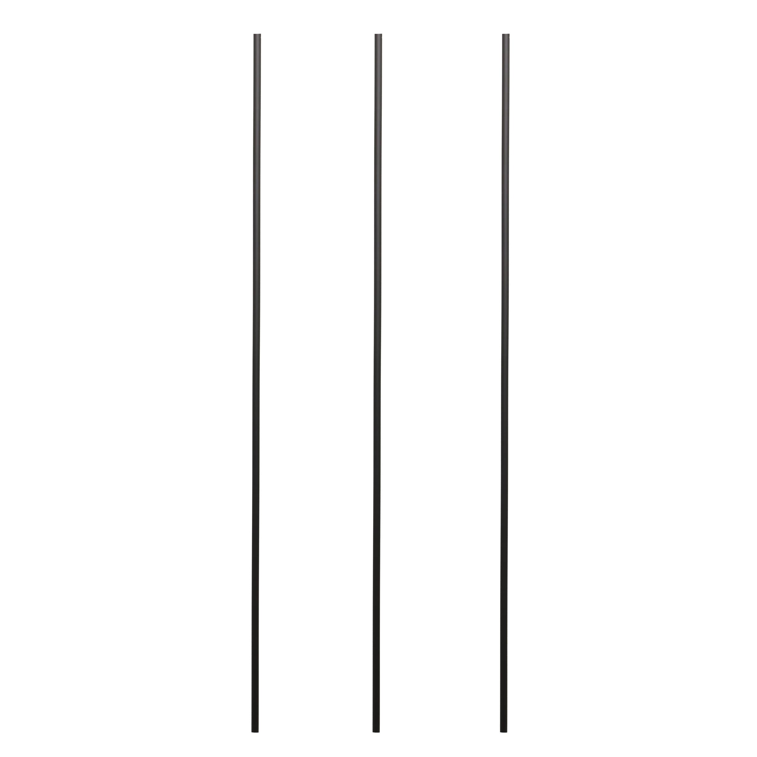 RELIABILT WG2GR01SB72 72-in x 0.625-in Satin Black Wrought Iron Stair Baluster (3-Pack)