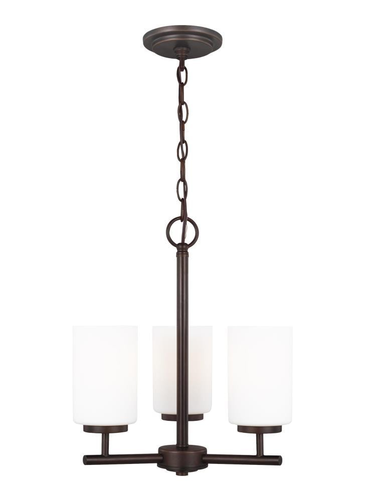 Generation Lighting 31160EN3-710 Oslo 3 -Light Bronze Modern/contemporary For Use in Dining Rooms, Foyers, Kitchens, Chandelier