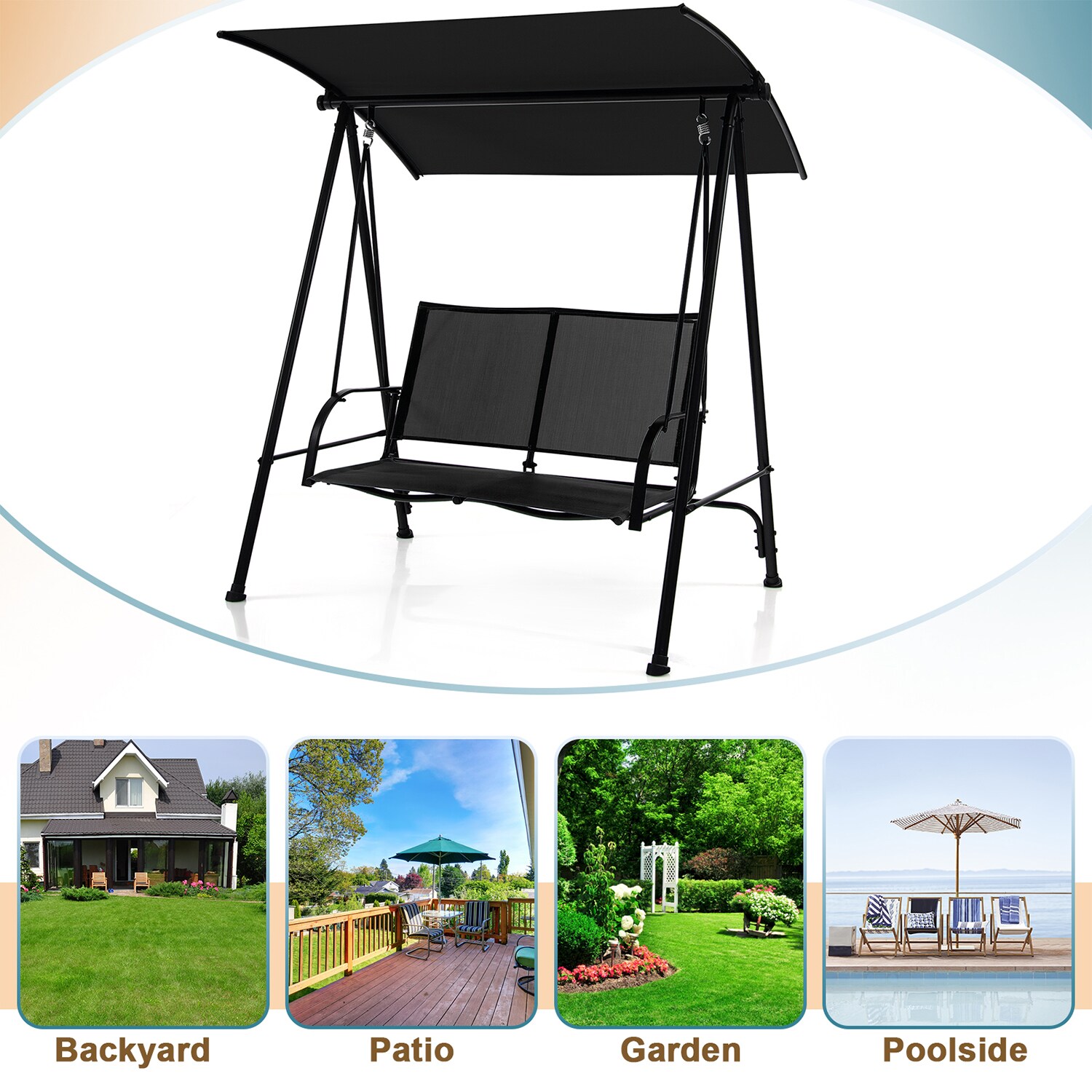 WELLFOR TDG10403DK Swing-Gliders - View #8