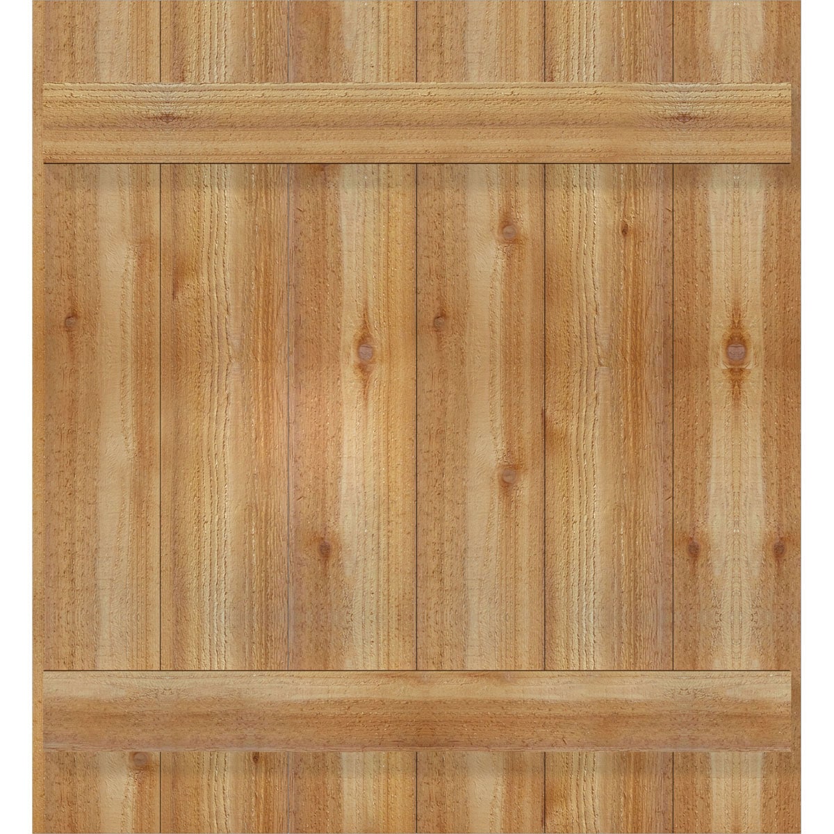 Ekena Millwork RBJ06S32X035RWR 32.25-in W x 35-in H Unfinished Paintable/Stainable Board and batten Wood Exterior Shutters ( 2 -Pack )