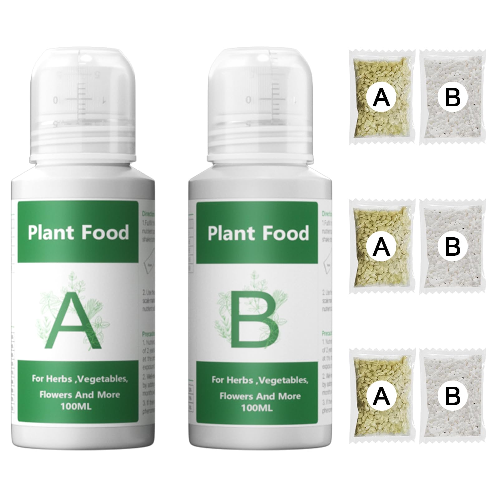 Adrinfly -  Hydroponics Nutrients 8 Pack A and B Plant Food Indoor Plant Fertilizer for Hydroponi...