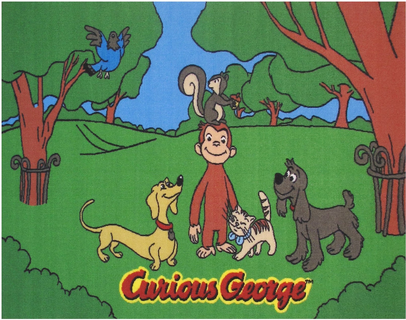 Fun Rugs CG-05 5178 Curious George 4 x 6 Multi-color Indoor Area Rug