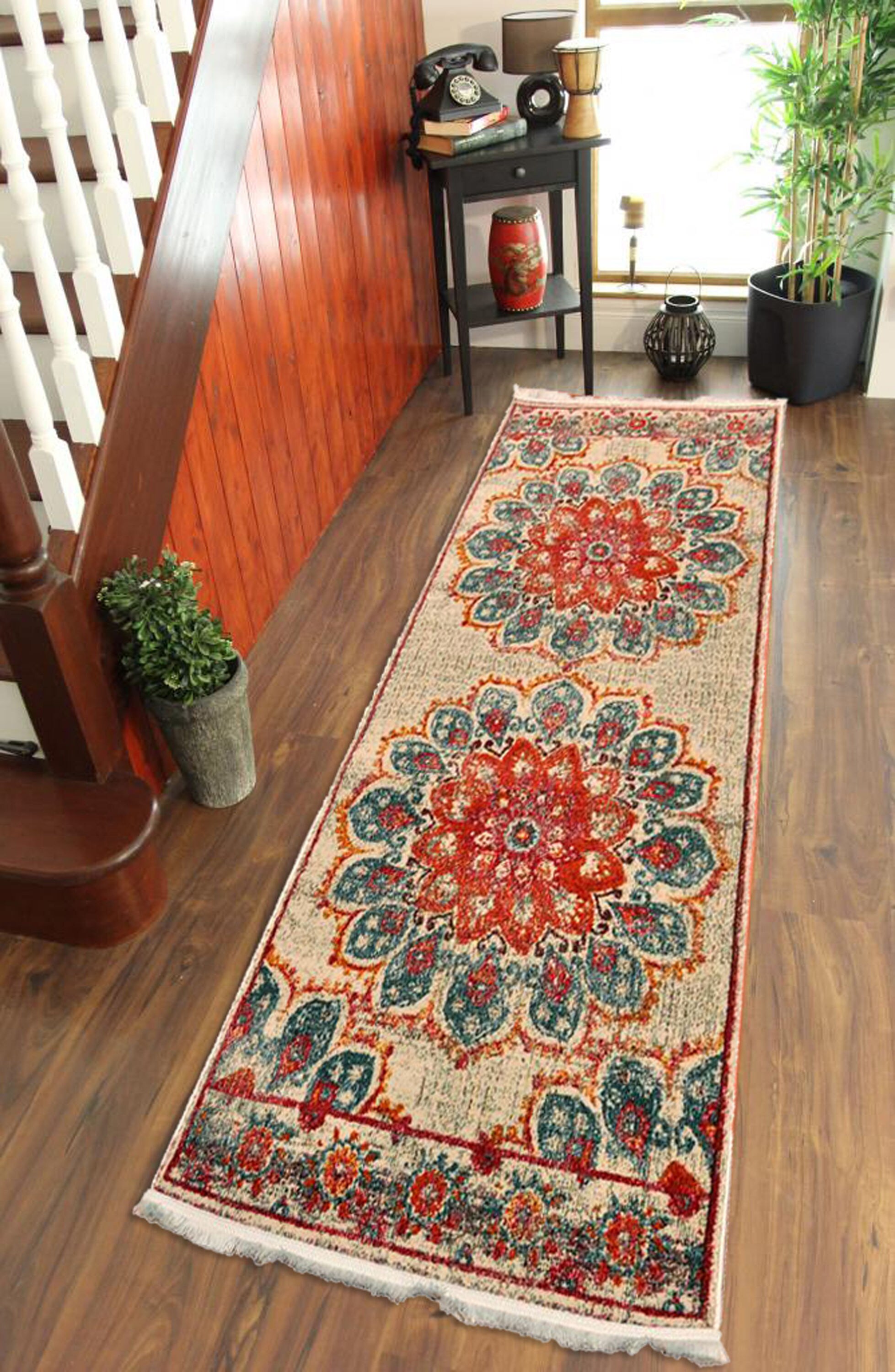 MSRUGS Vintage 5 x 5 Multiple Colors/Finishes Round Indoor Floral/Botanical  Vintage Area Rug in the Rugs department at