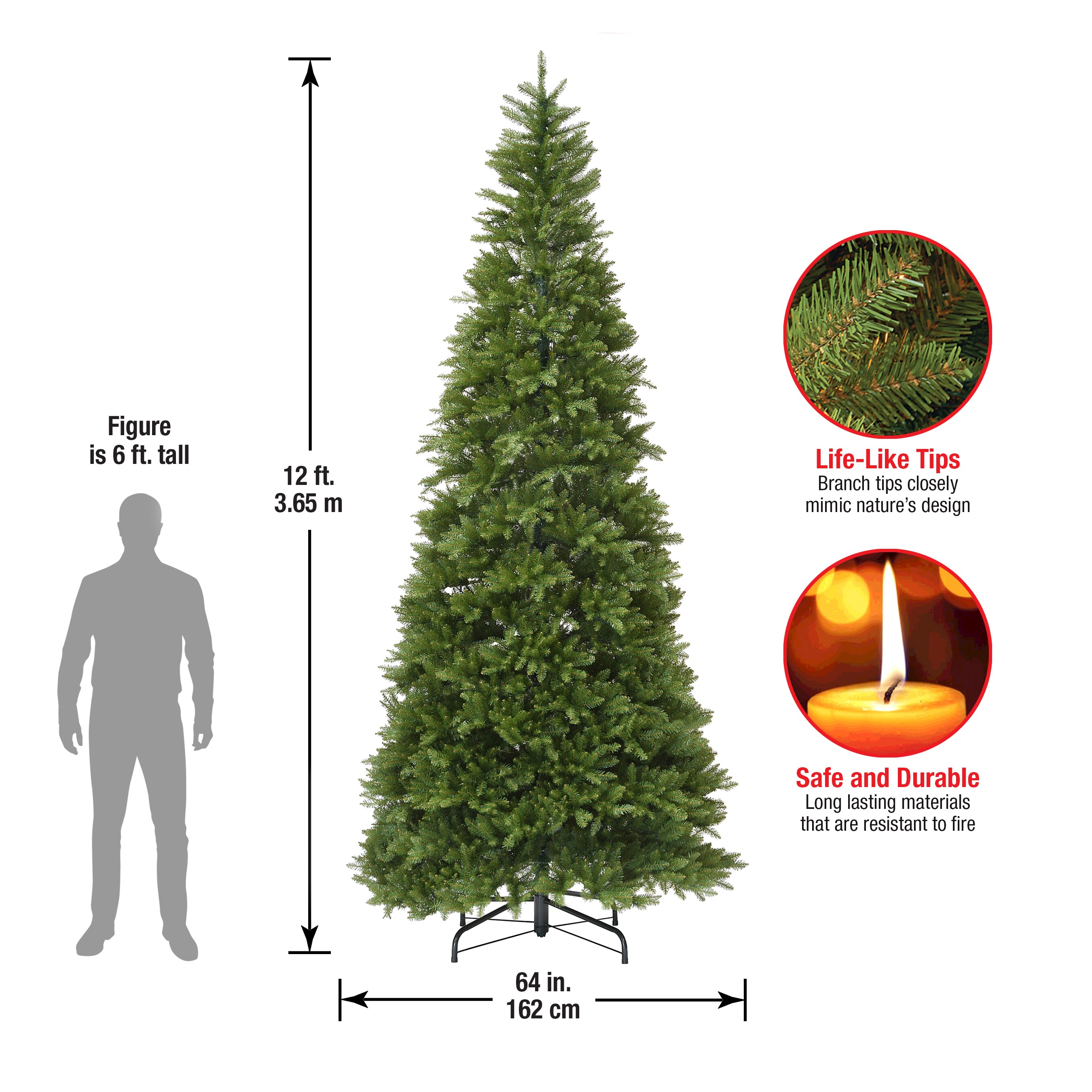 National Tree Company 12-ft Slim Artificial Christmas Tree at Lowes.com