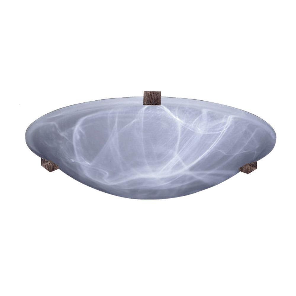 PLC Lighting 7016RULED 1-Light 16-in Rust LED Flush Mount Light