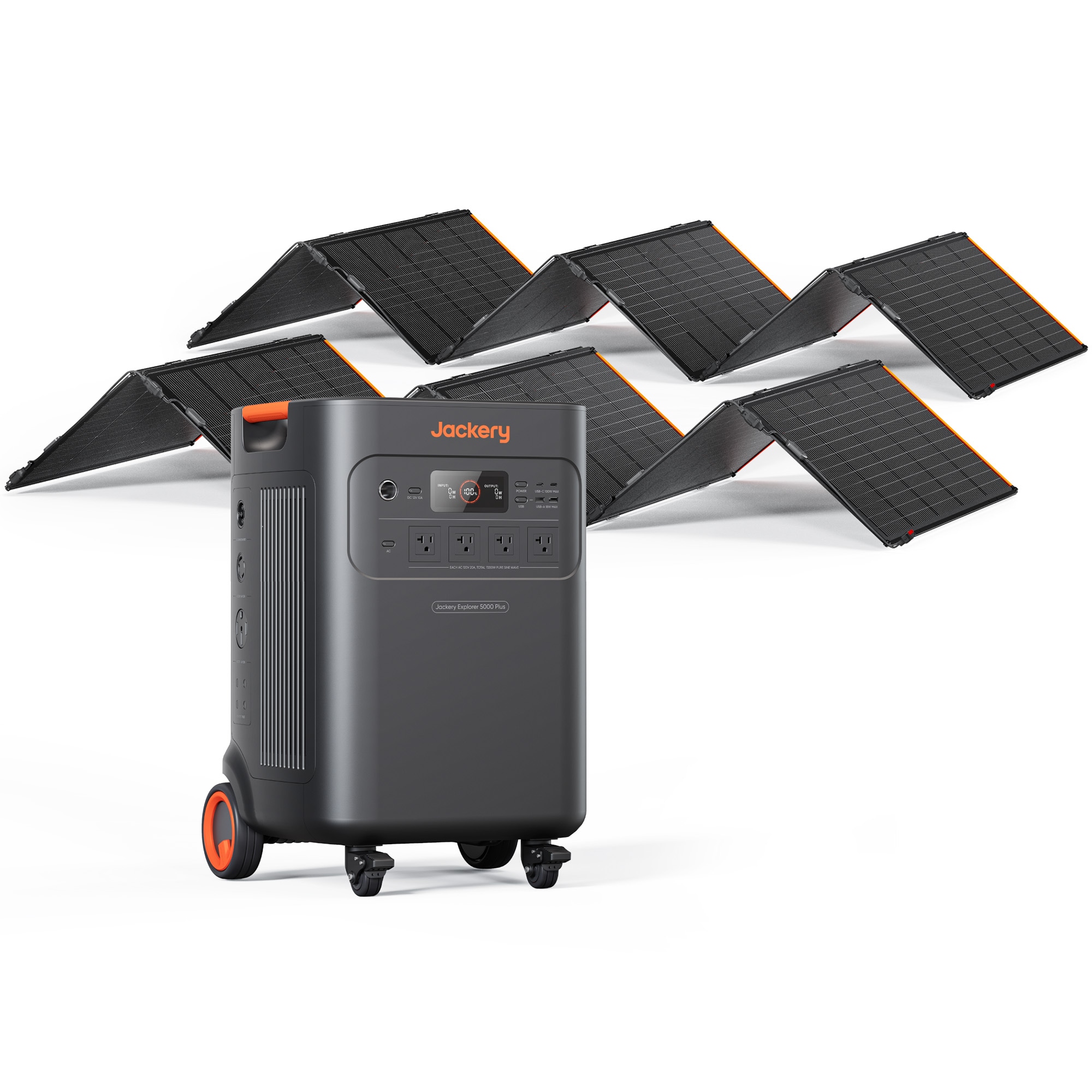 Jackery Explorer 5000 Plus with 2 x 500W Solar Panels 7200 -Watts Portable Power Station 2 Solar Panels Included #60-5050-USA1A1
