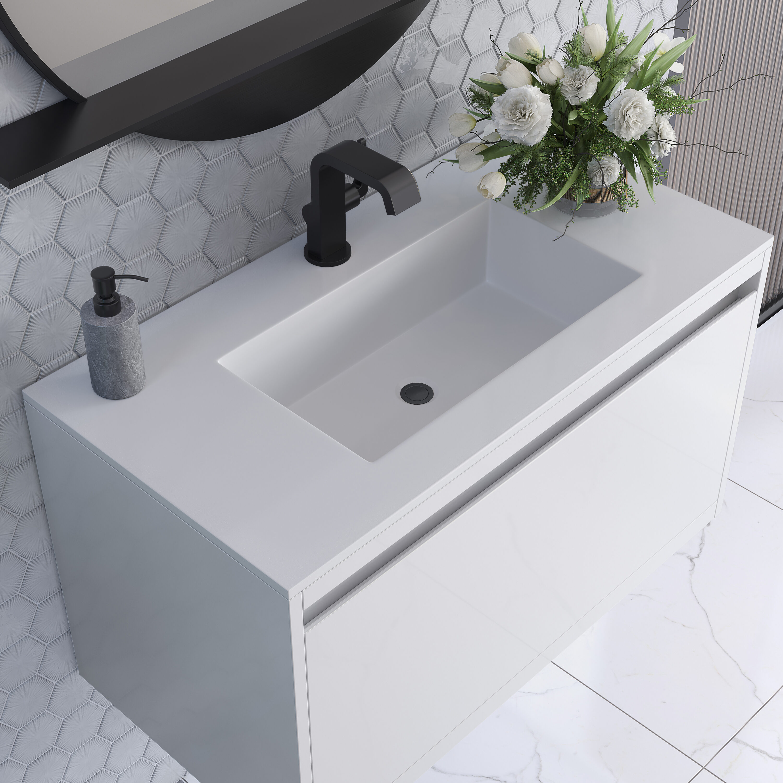 James Martin Vanities 805-V35.4-GW-MB-GW Bath-Vanity-Combo - View #6