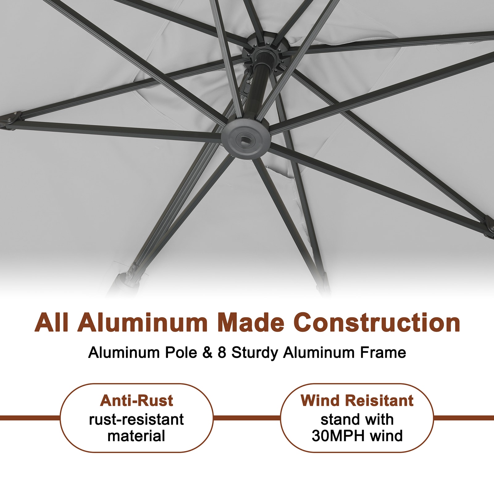 Mondawe 2111GY-SM Umbrellas-2 - View #7