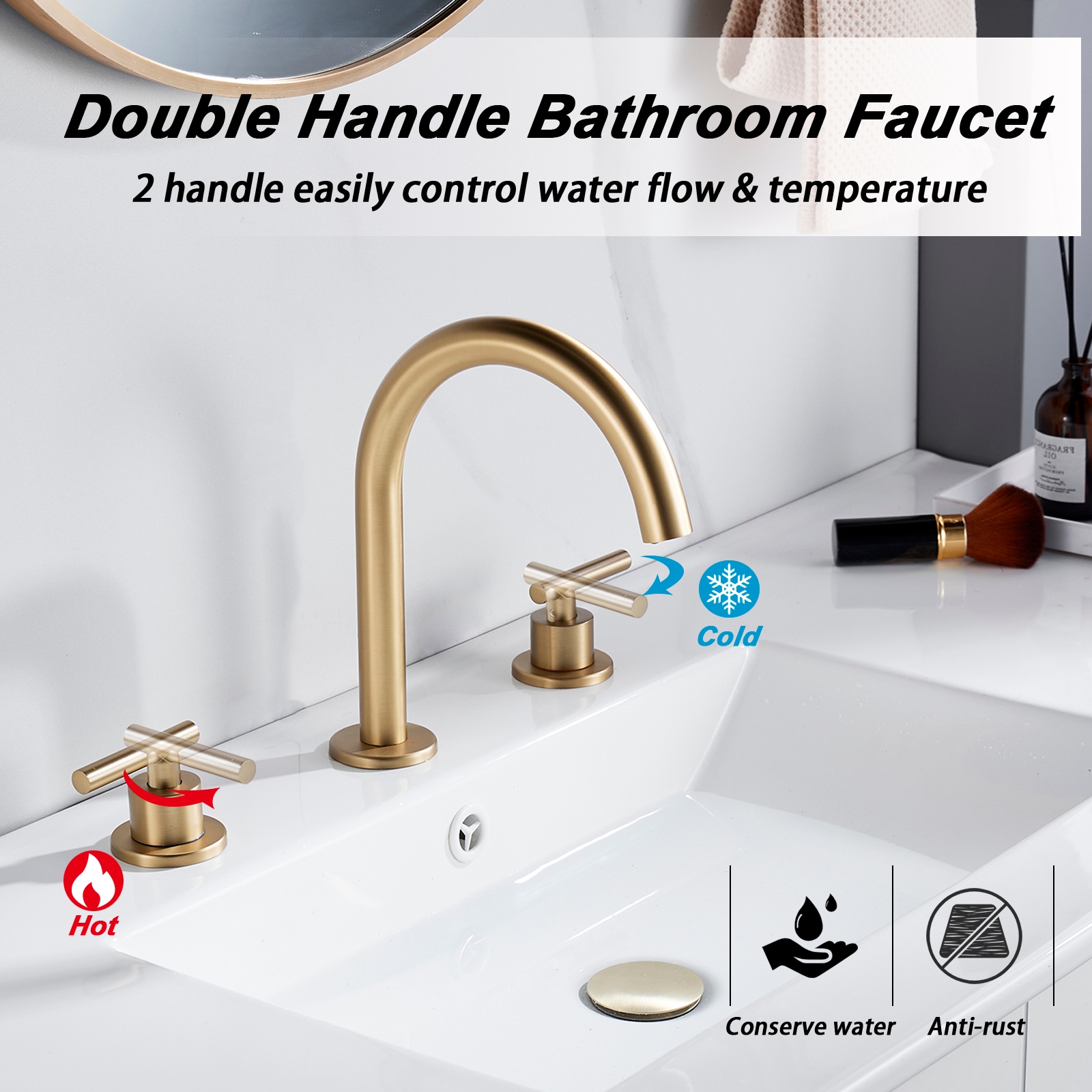 BYH WH-1008-BG Lavatory-Faucets - View #4