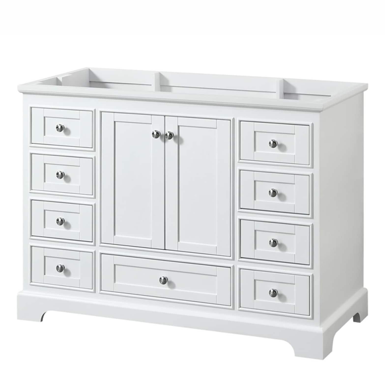 Wyndham Collection Deborah Bathroom Vanity Base Cabinet without Top