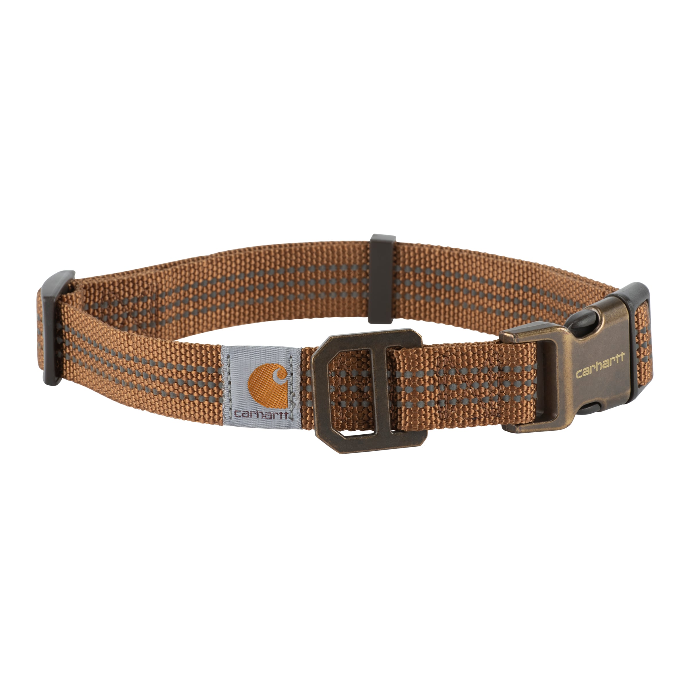 Carhartt P000034320104 Dog Collar Reflective Brown / Brushed Brass Dog collar , Large