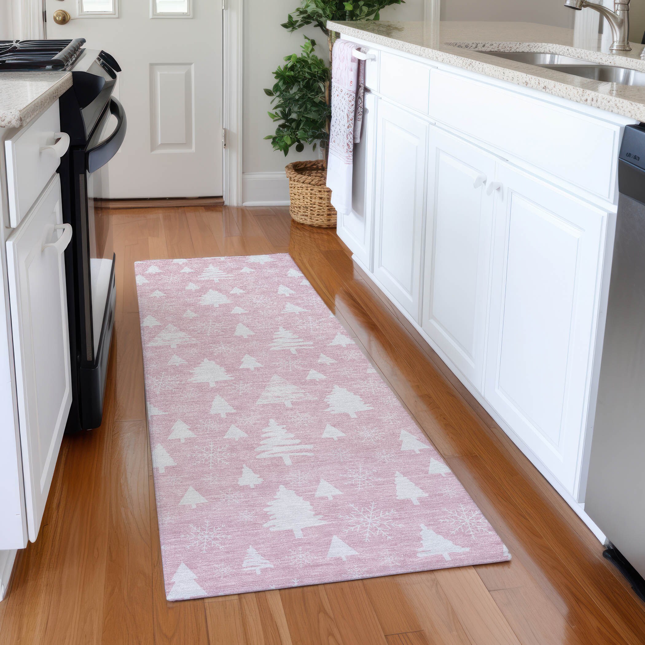 Addison Rugs ACN1815PI2X8 Chantille ACN1815PI 2 x 7 (ft) Loomed Polyester Pink Rectangular Indoor/Outdoor Machine washable Area rug
