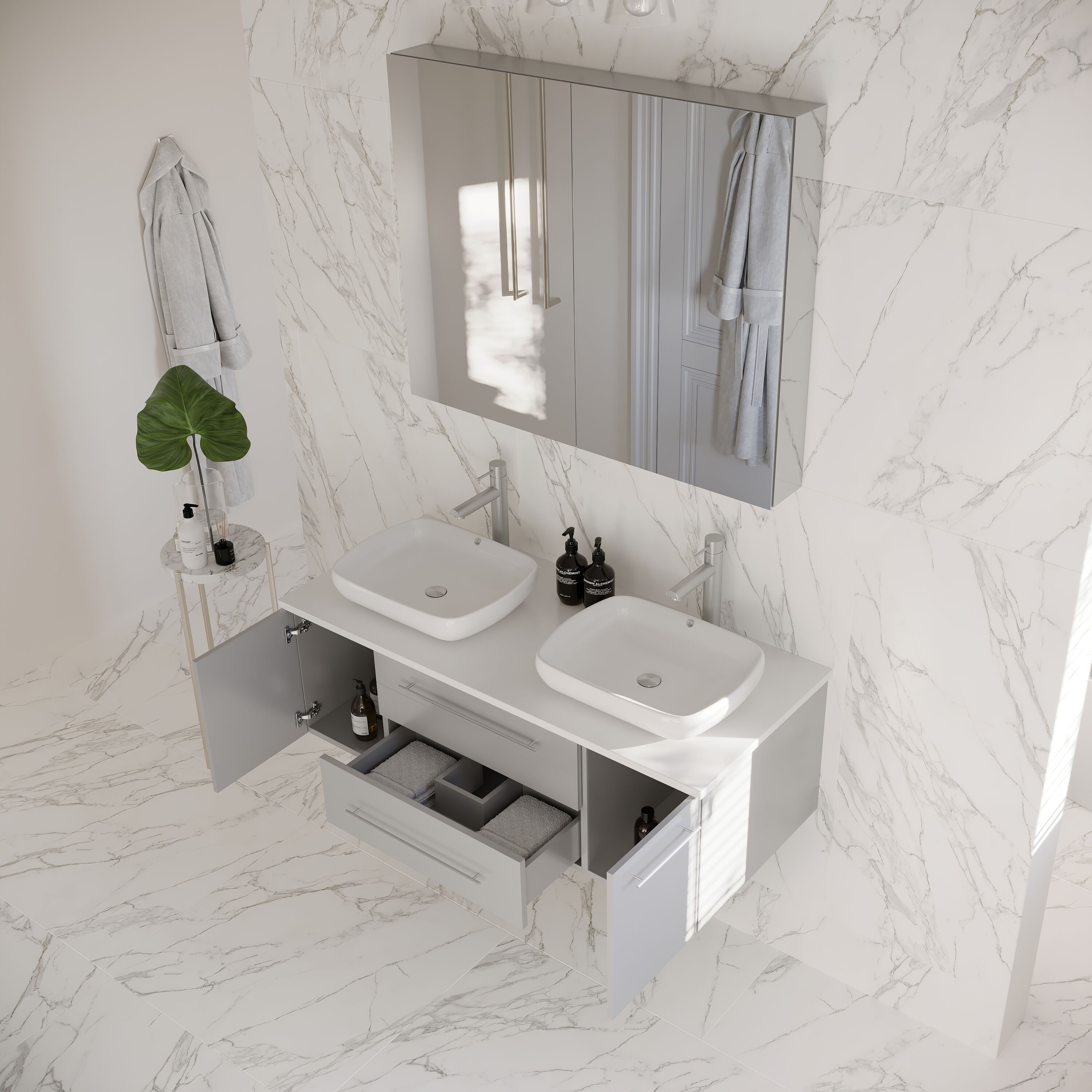 Fresca FVN6148GR-VSL-D Bath-Vanity-Combo - View #3