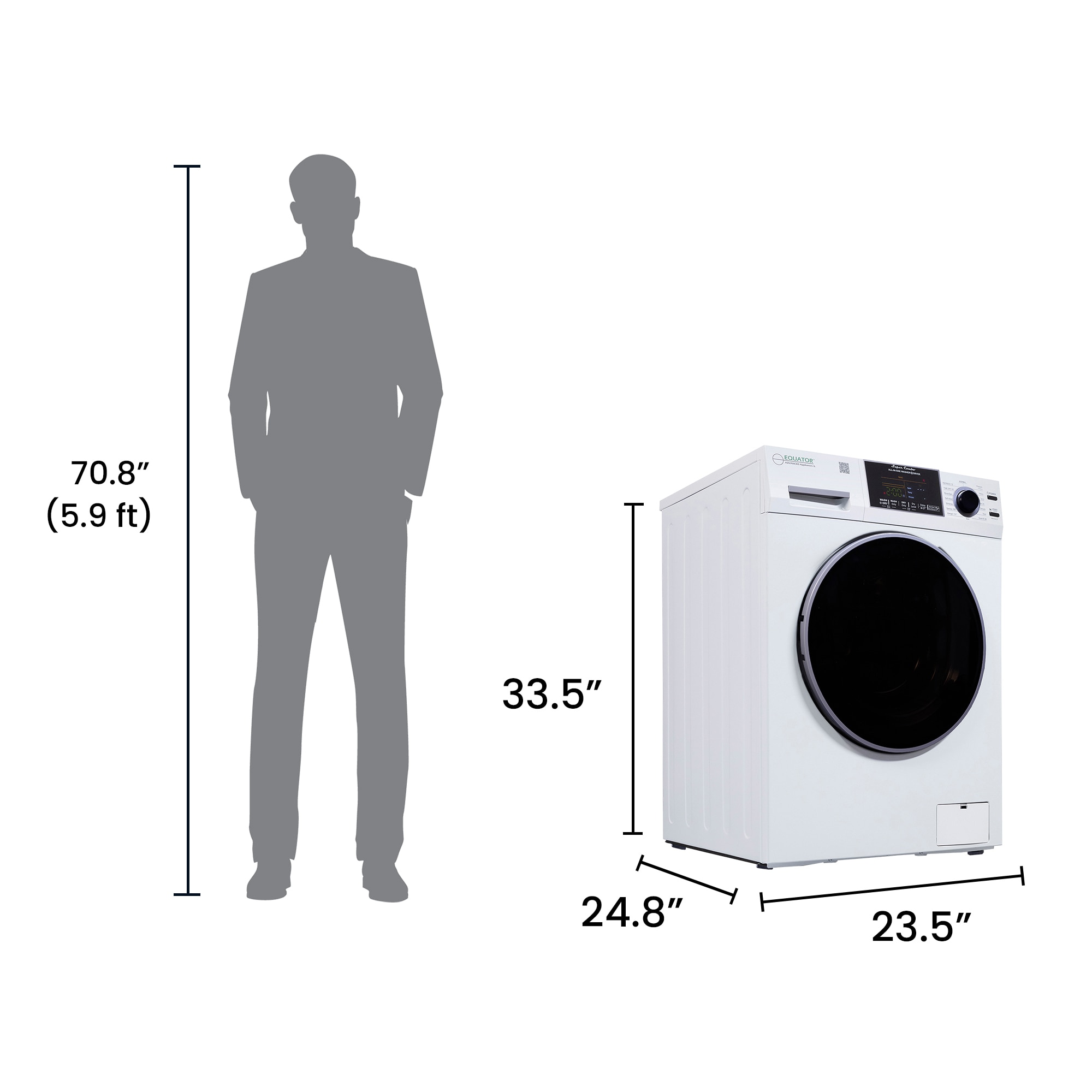Equator Advanced Appliances EZ 5500 CV WHITE Combination-Washers-Dryers - View #3
