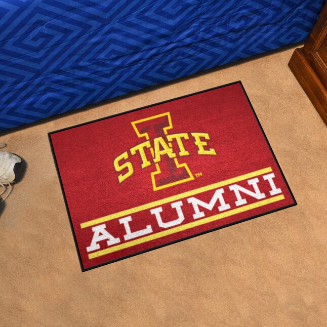 FANMATS Iowa State Cyclones 1-1/2-ft x 2-1/2-ft Red Rectangular Indoor Door Mat FANMATS Iowa State Cyclones 1-1/2-ft x 2-1/2-ft Red Rectangular Indoor Door Mat