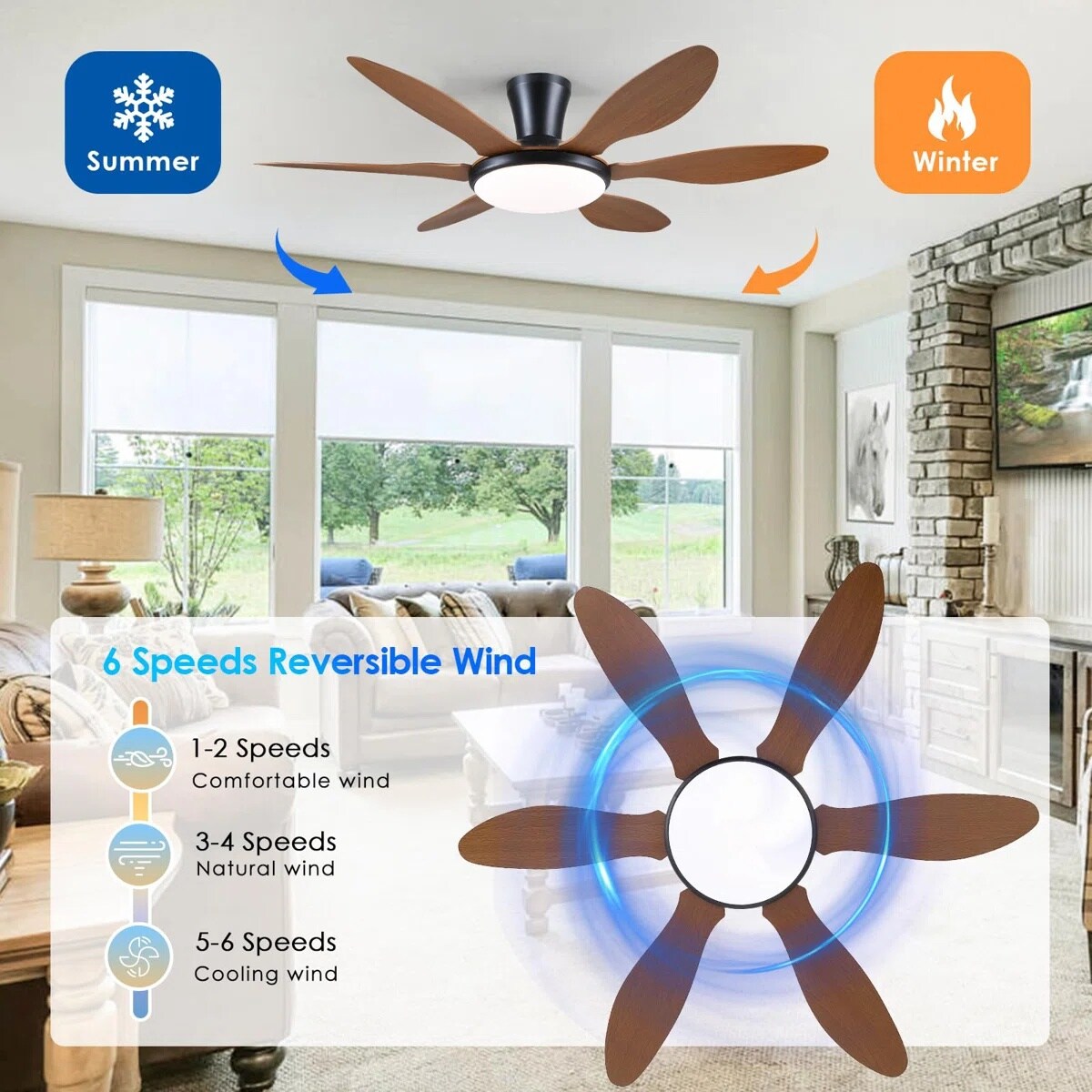 Kviflon LS8912-51BW Ceiling-Fans - View #9