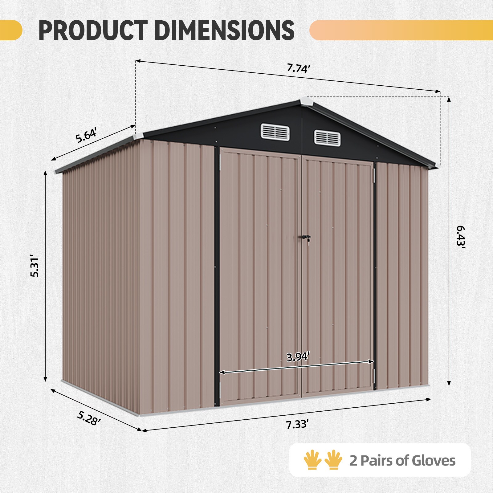 AOXUN AX-40717R Metal-Storage-Buildings-Sheds - View #7