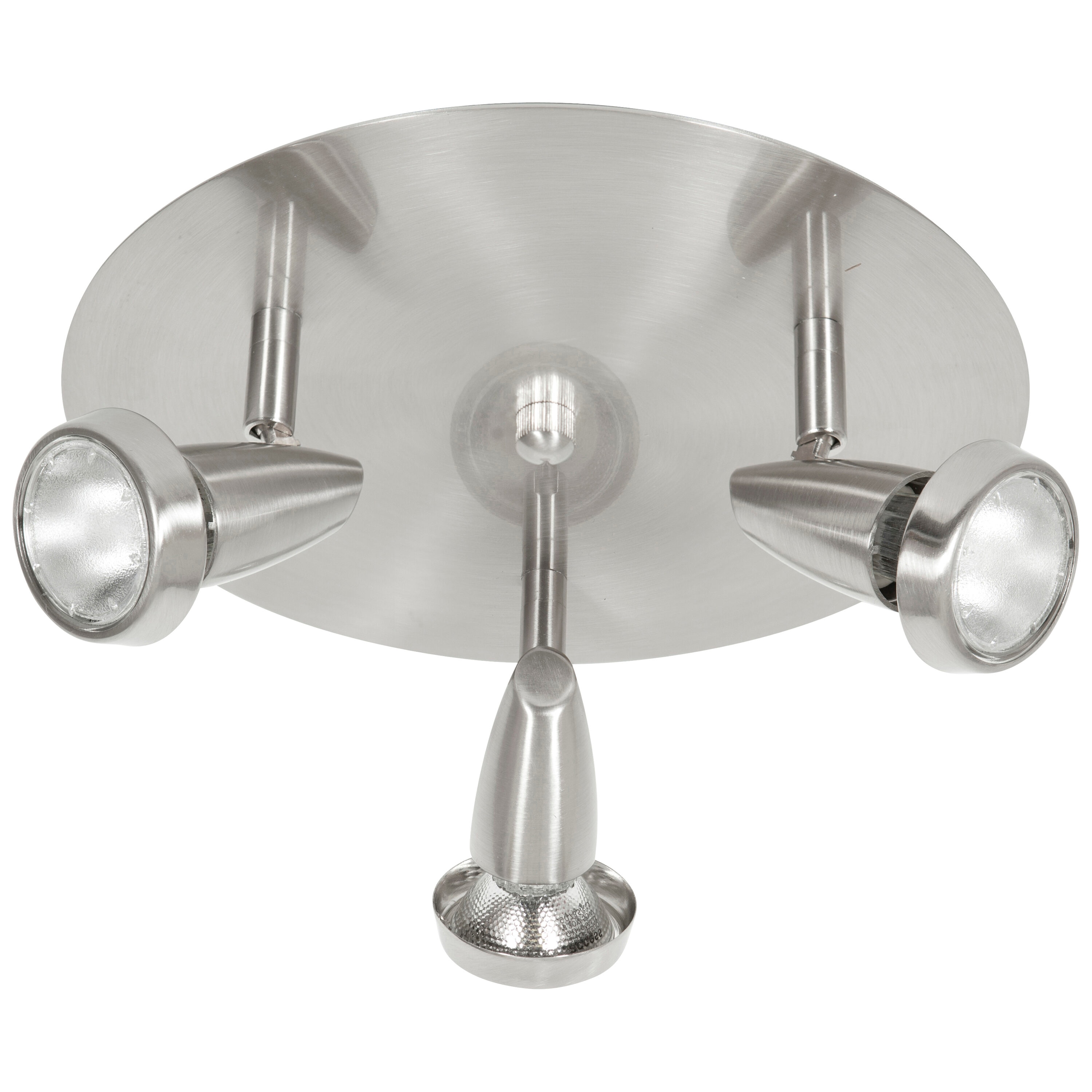 Access Lighting 52221LEDDLP-BS Mirage 3-Light 10-in Brushed Steel LED Flush Mount Light