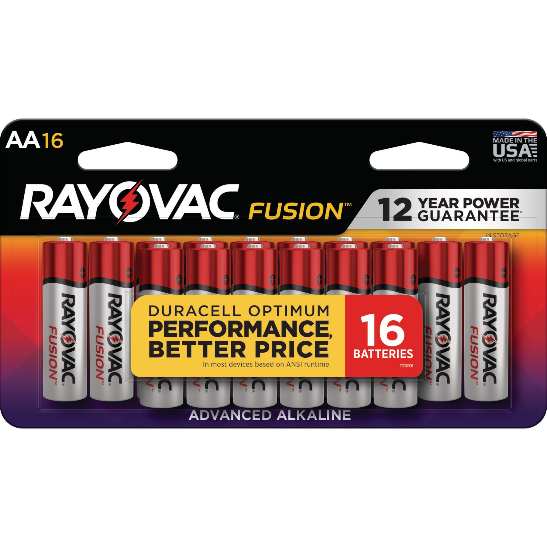 Premium Alkaline Double A Batteries 30 Count Rayovac Fusion AA Batteries 