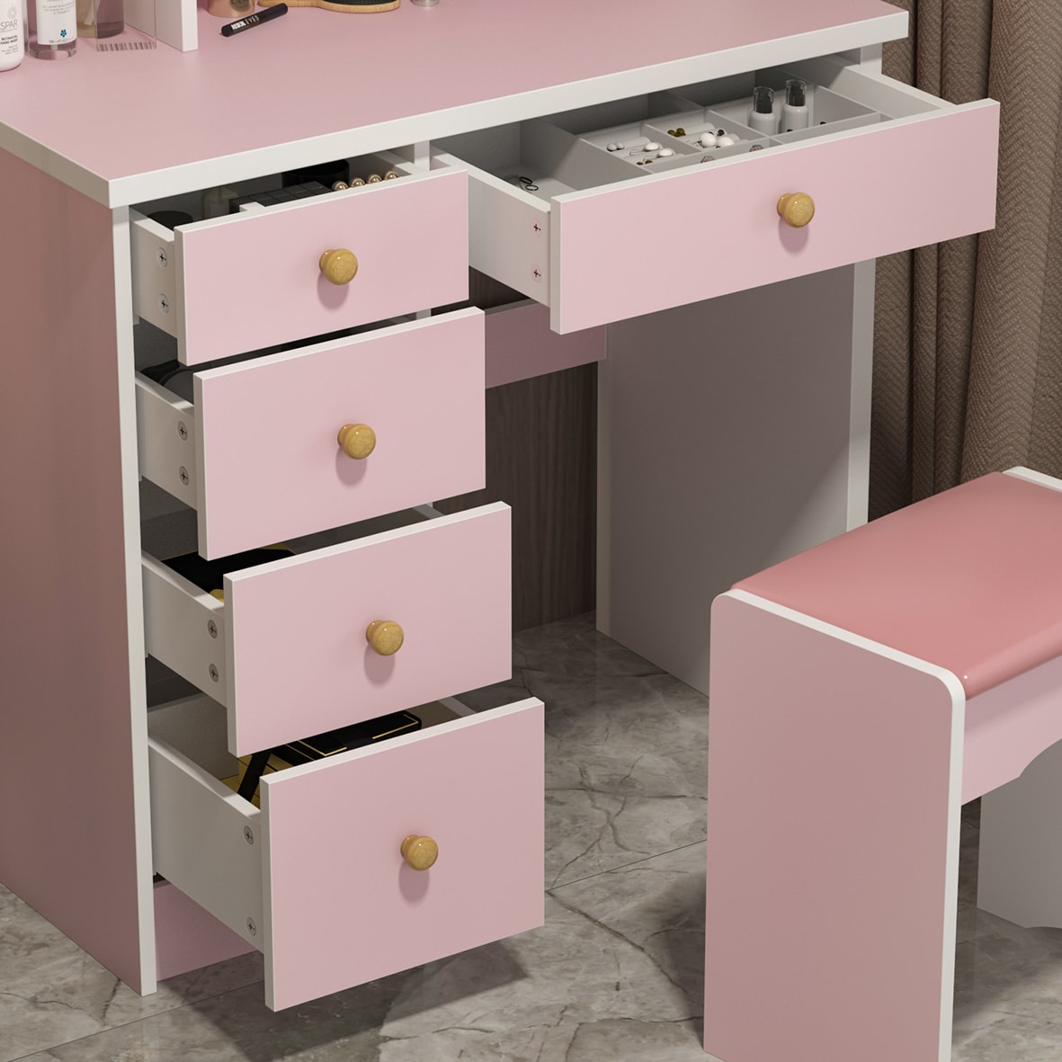 FUFU&GAGA LNN-WFKF210095-02 Bedroom-Vanities - View #4