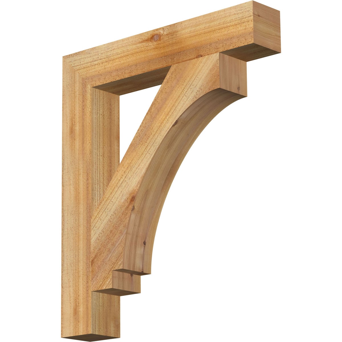 Ekena Millwork BKT04X24X28IMP05RWR Imperial Block Rough Sawn 4-in x 24-in x 28-in Western red cedar Brown Wood Standard bracket