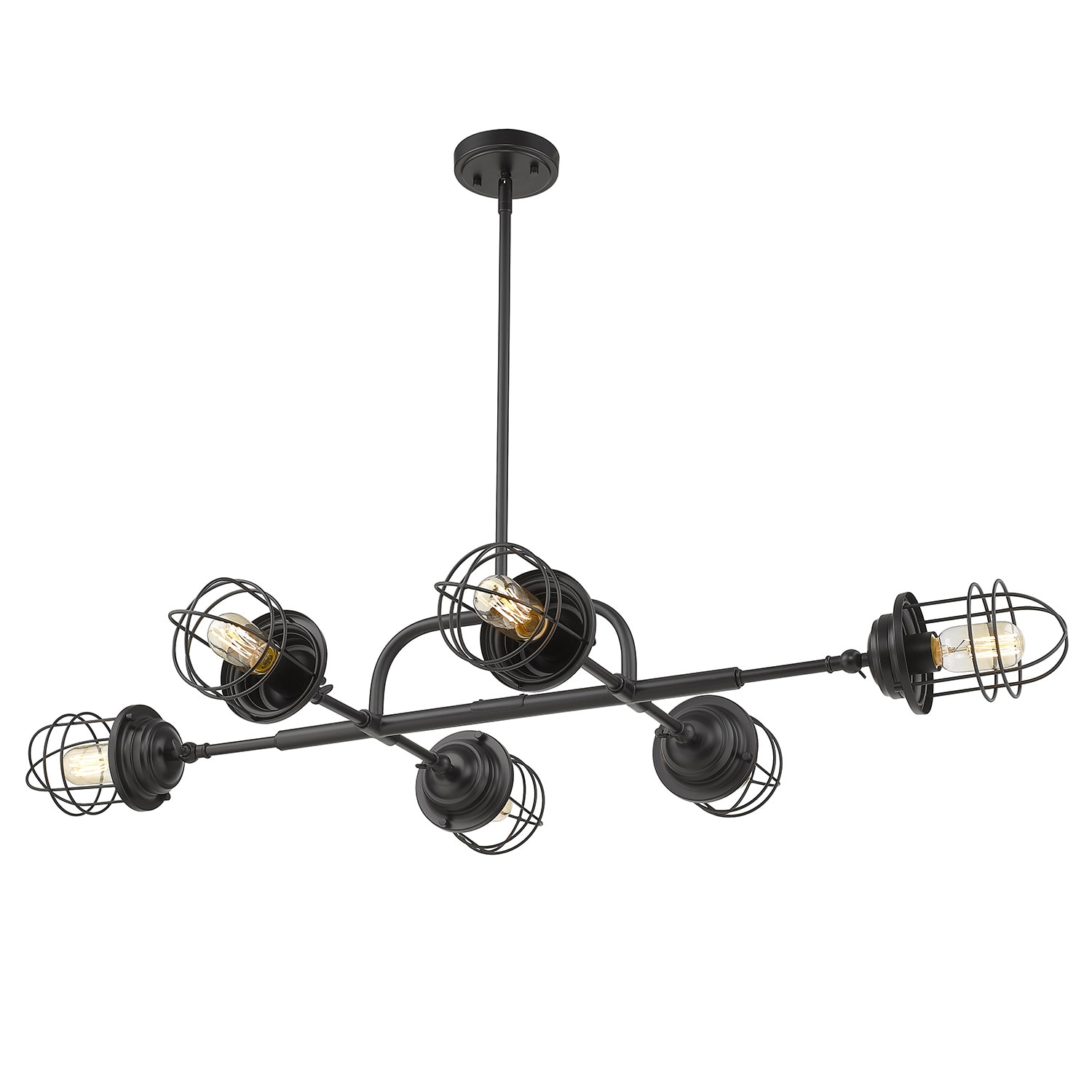 Golden Lighting 9808-LP BLK Pendant-Lights - View #5