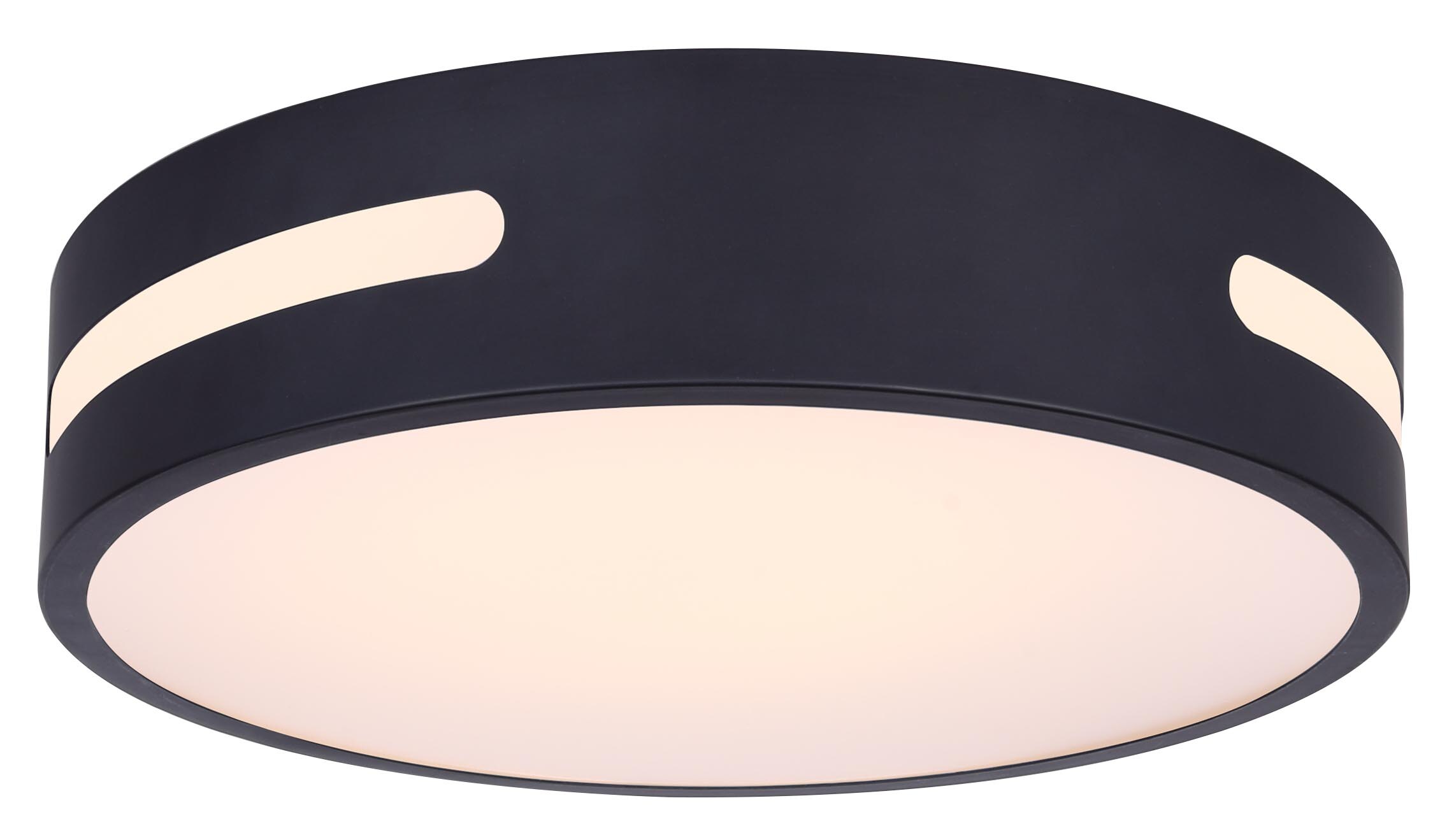 Canarm CL-19-13-BK Niven 1 -Light 13-in Matte Black Flush Mount Light