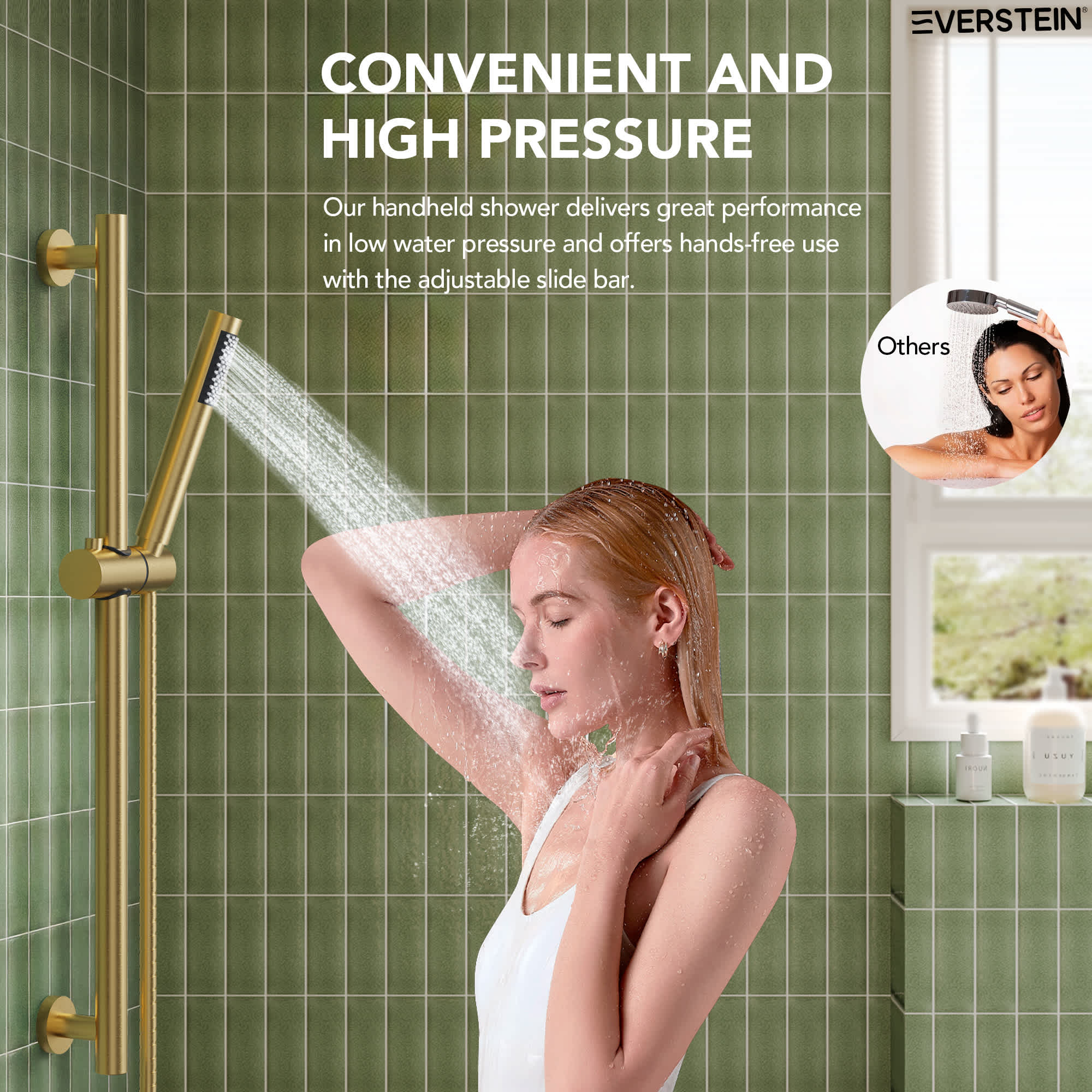 EVERSTEIN SFS-1013-GD10 Showerhead-Bar-Panels - View #6