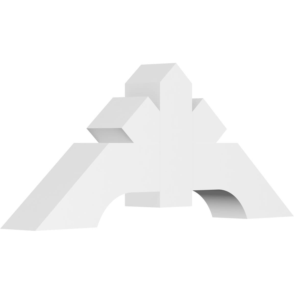 Ekena Millwork GBP048X20X0606VAN00 Vanguard White PVC Gable bracket