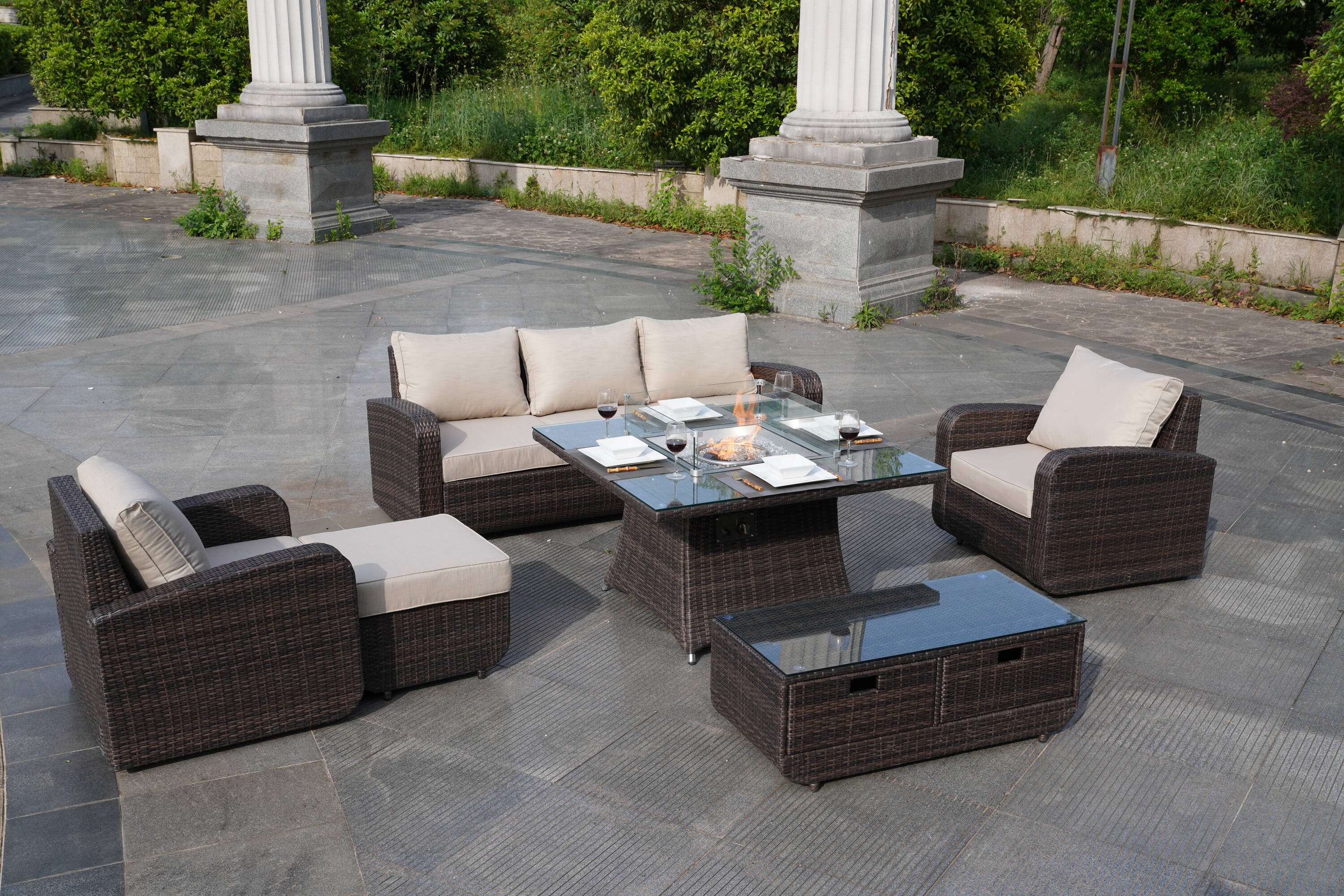 Direct Wicker DWG-1104&1515-BR Patio-Dining-Sets - View #4