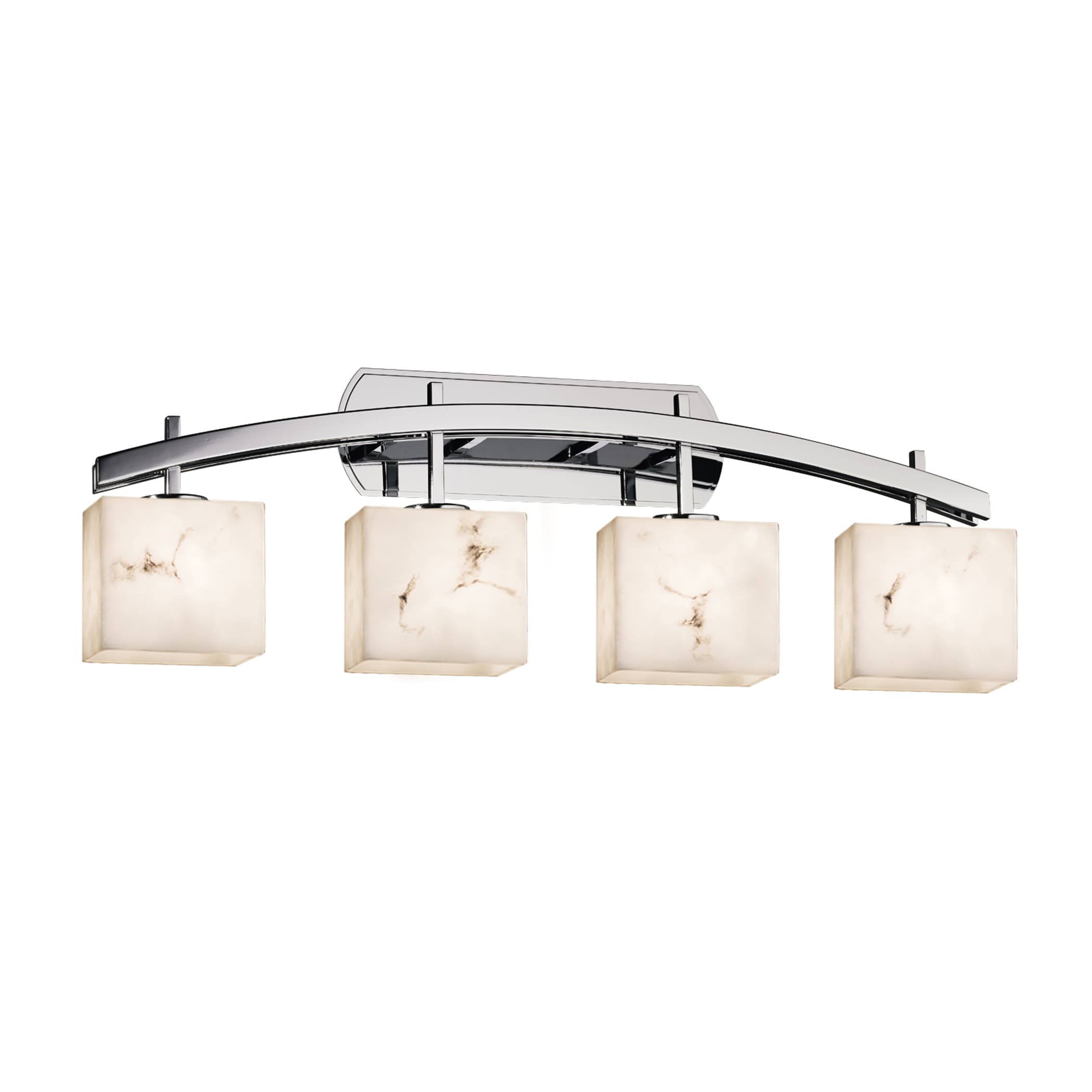 Justice Design Group FAL-8594-55-CROM LumenAria 35.5-in 4-Light Polished Chrome Transitional Vanity Light