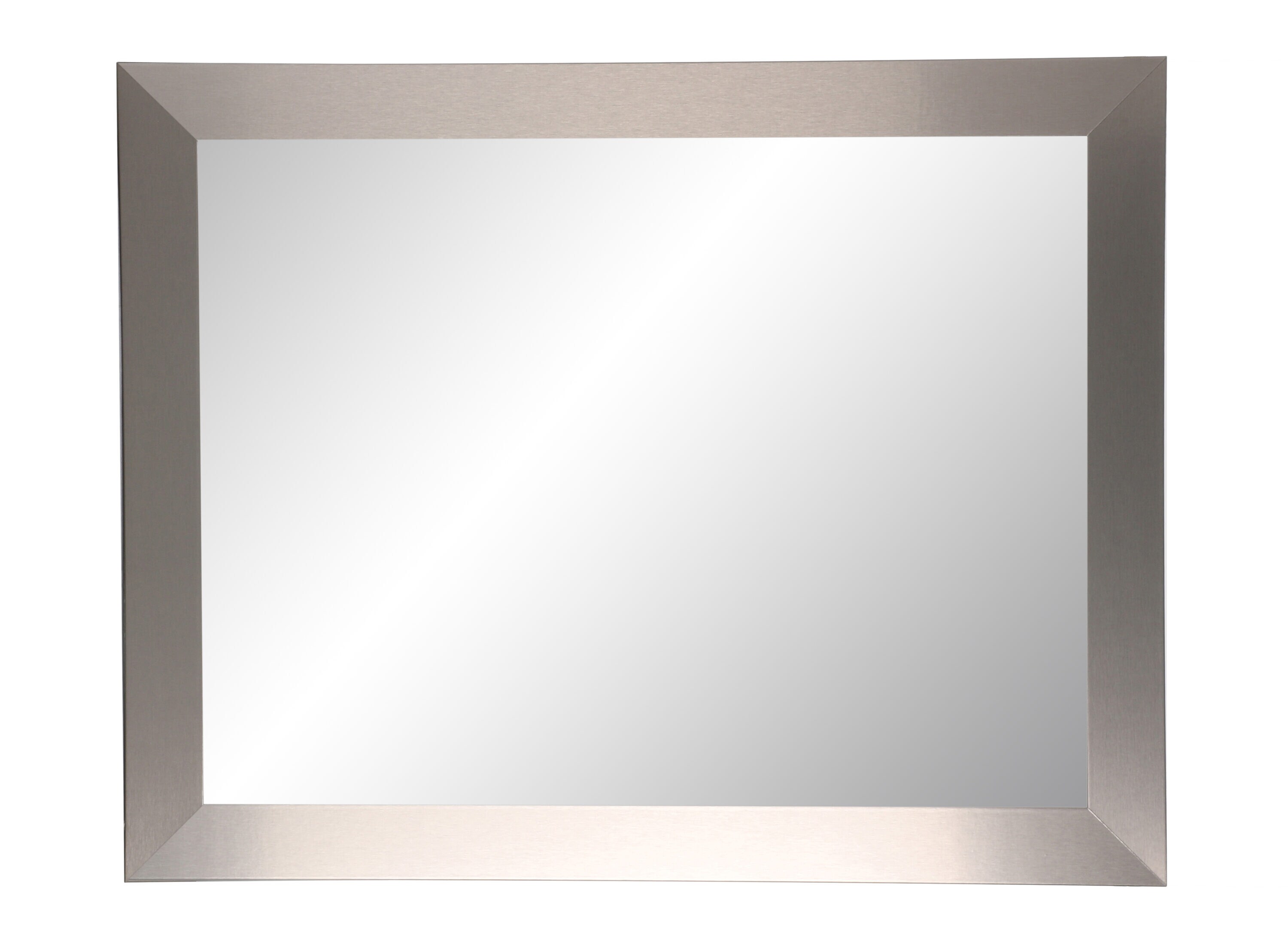 BrandtWorks BM078M2 32-Inches W x 36.0-Inches H Rectangle Nickel/Brushed Framed Wall Mirror