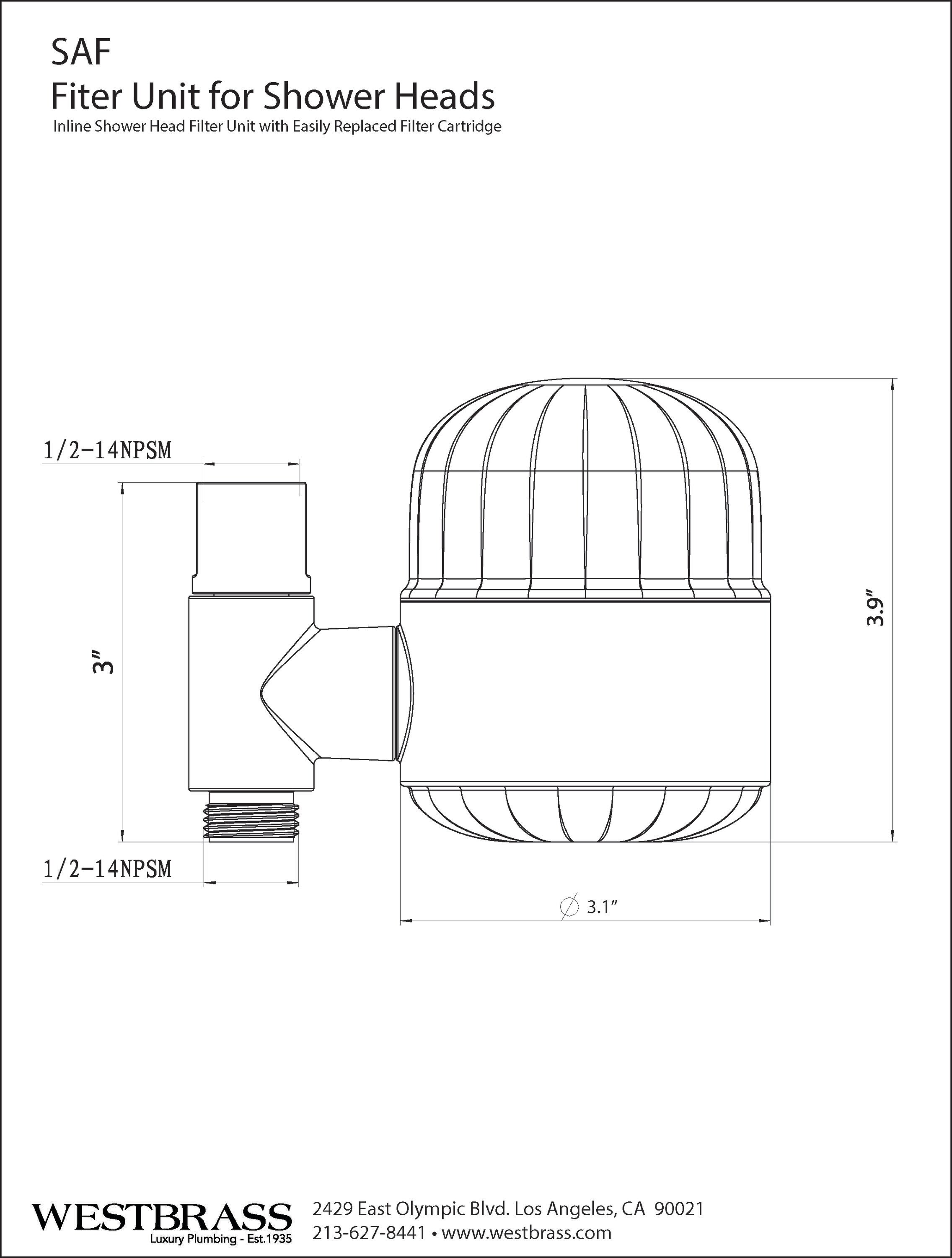 Westbrass SAF-26 Shower-Head-Filters - View #9