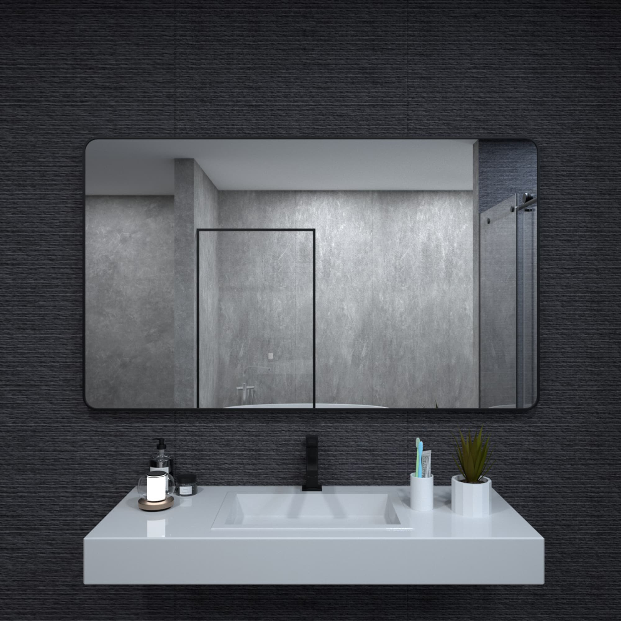 ExBrite FUBM6036MB Framed-Bath-Mirrors - View #7