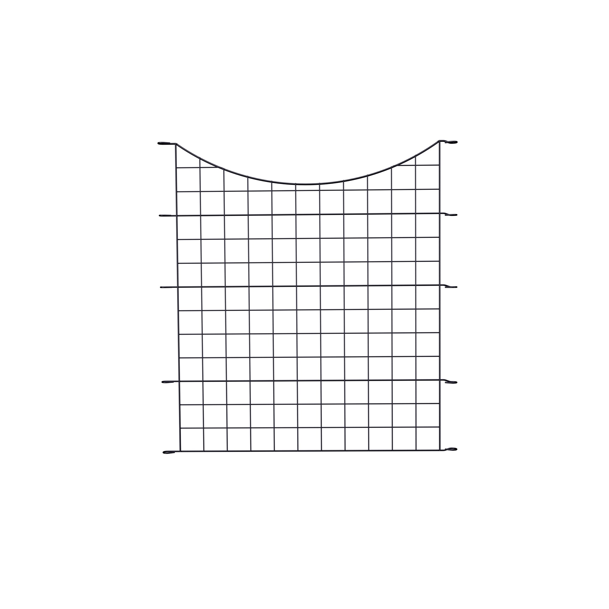 39in Black Powder-Coated Metal Garden Fence with Gate