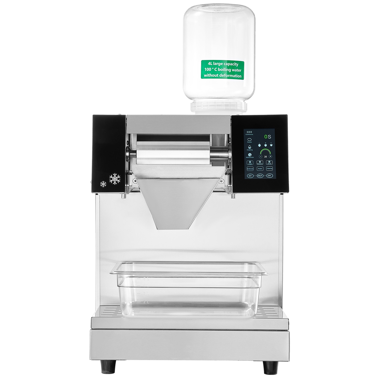 SVOPES SCFLXNBJFLCM06398V1 Commercial Snowflake Ice Machine 573LBS/24H Snowflake Ice Maker Stainless Steel Ice Shaver Machine Electric Snow Cone Maker Air Cooling System for Rapid Heat Dissipation for Bakery Cafe