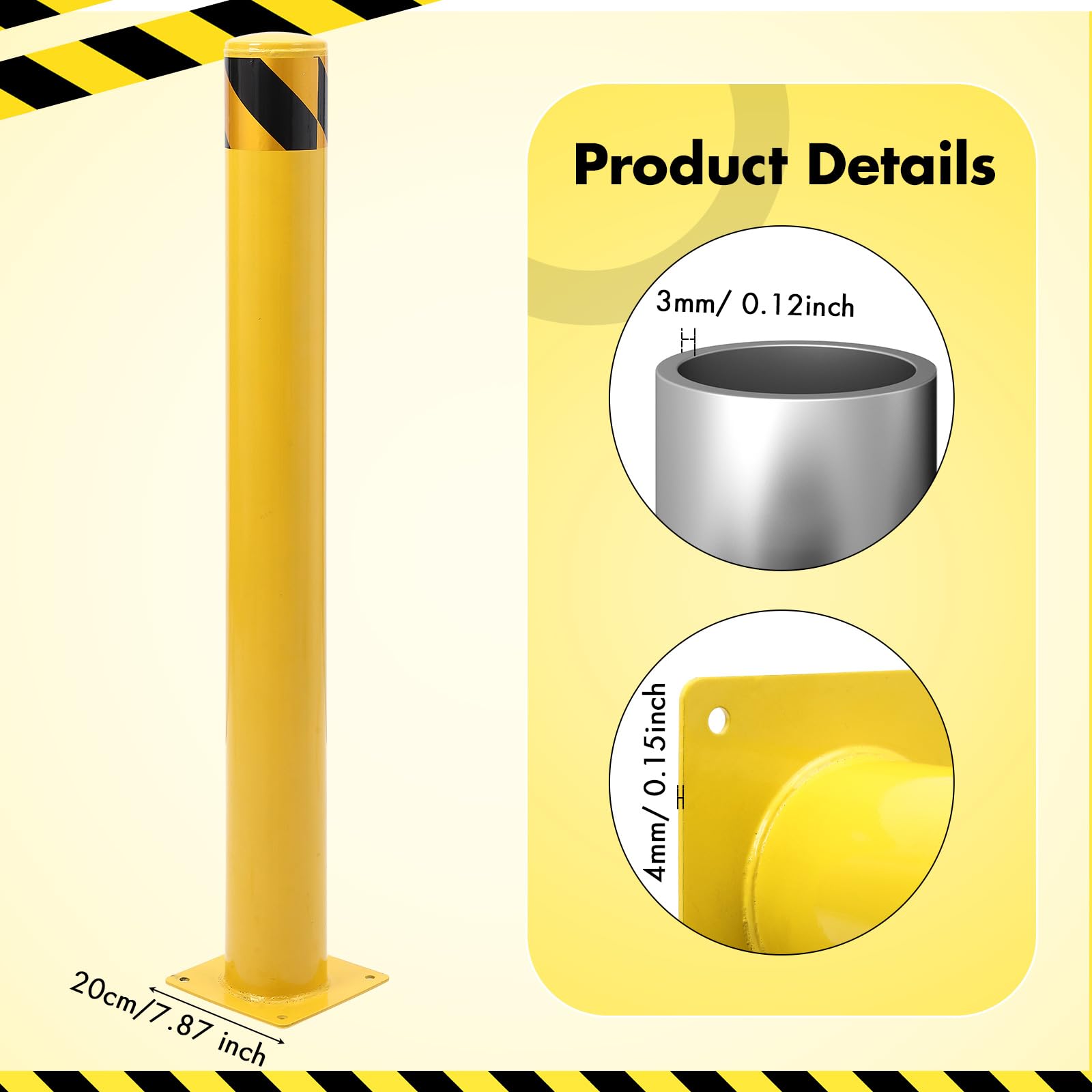 Garvee LYU01VAM-3447LRBP Commercial-Bollards - View #4