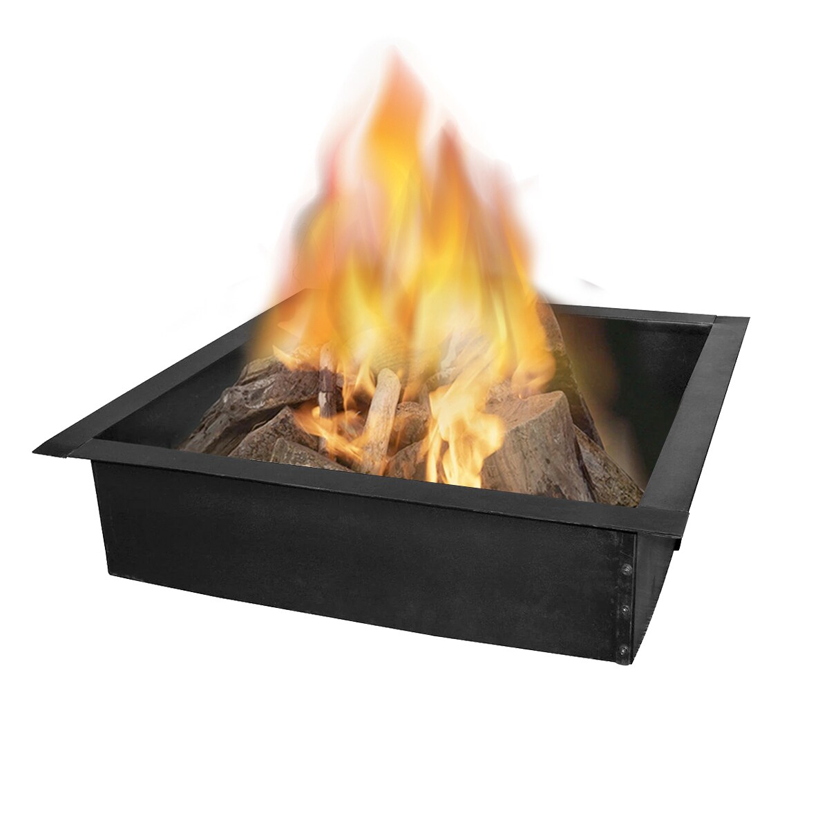 Blue Sky Outdoor Living 36-In Square Fire Ring Black- Heavy Duty 2.7mm ...