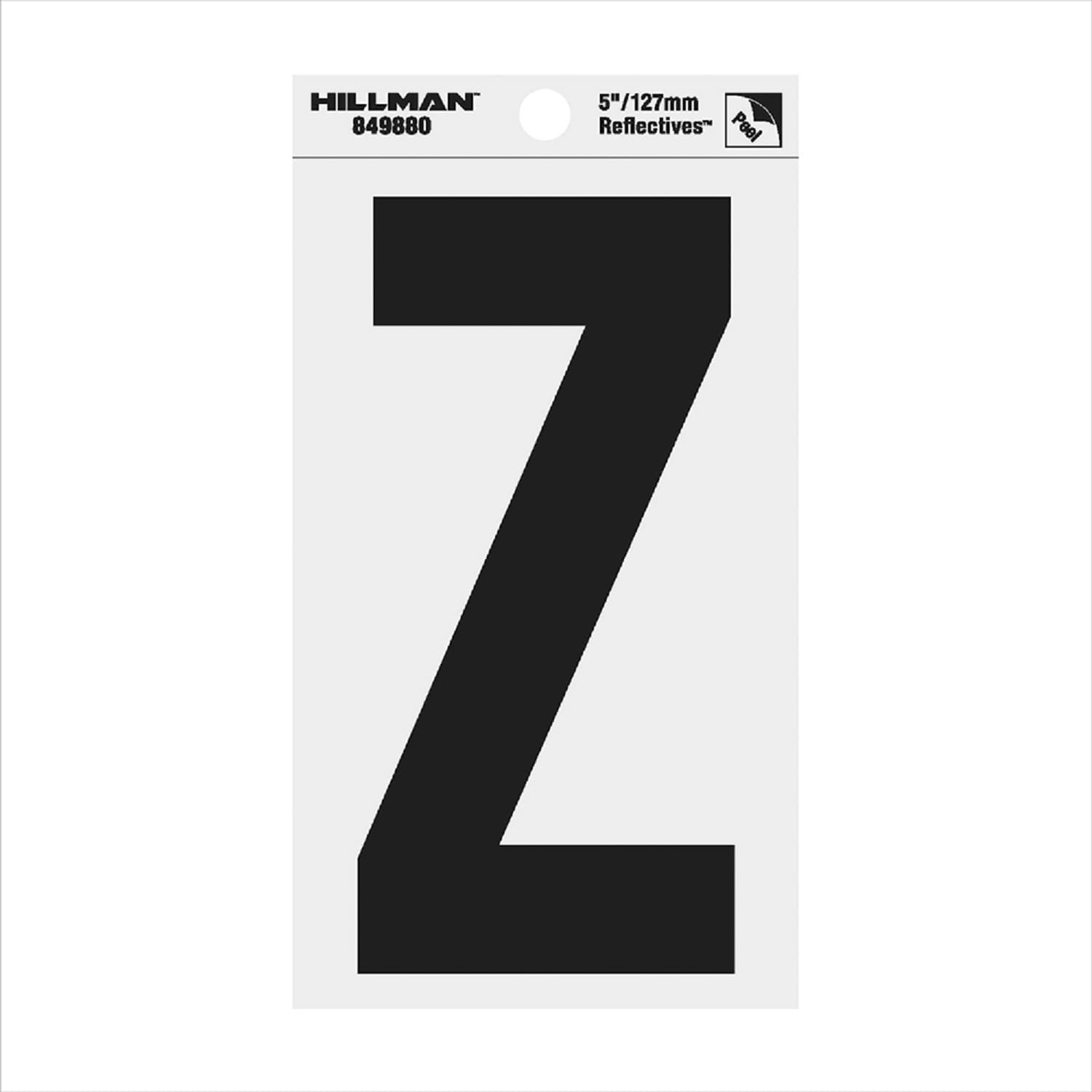 Hillman 5-in Reflective Black Letter Z 849880 at Lowes.com