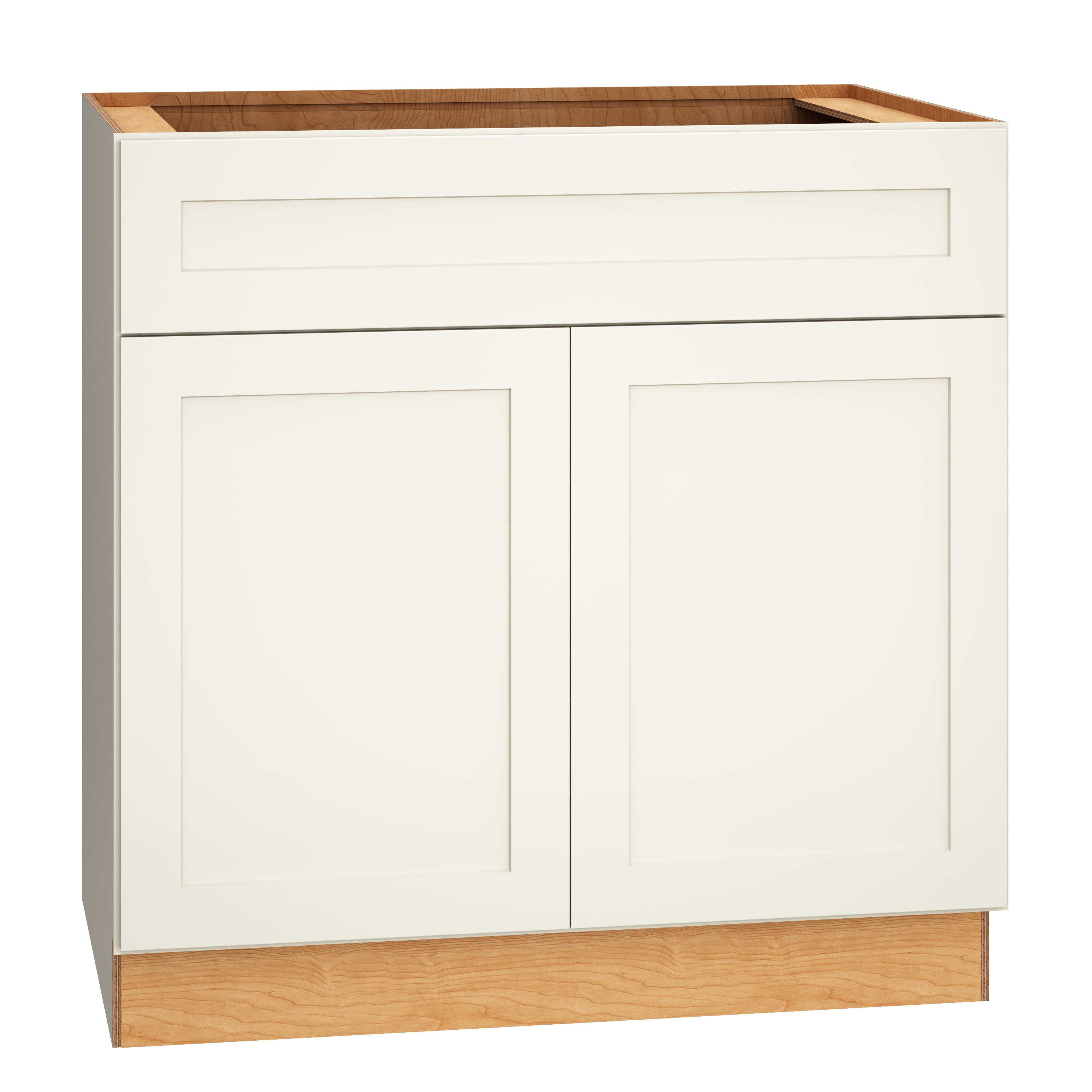 RELIABILT 332 B36 Pinnacle 36-in W x 34.5-in H x 24-in D White Base Fully assembled Plywood Cabinet (Recessed Panel Shaker)