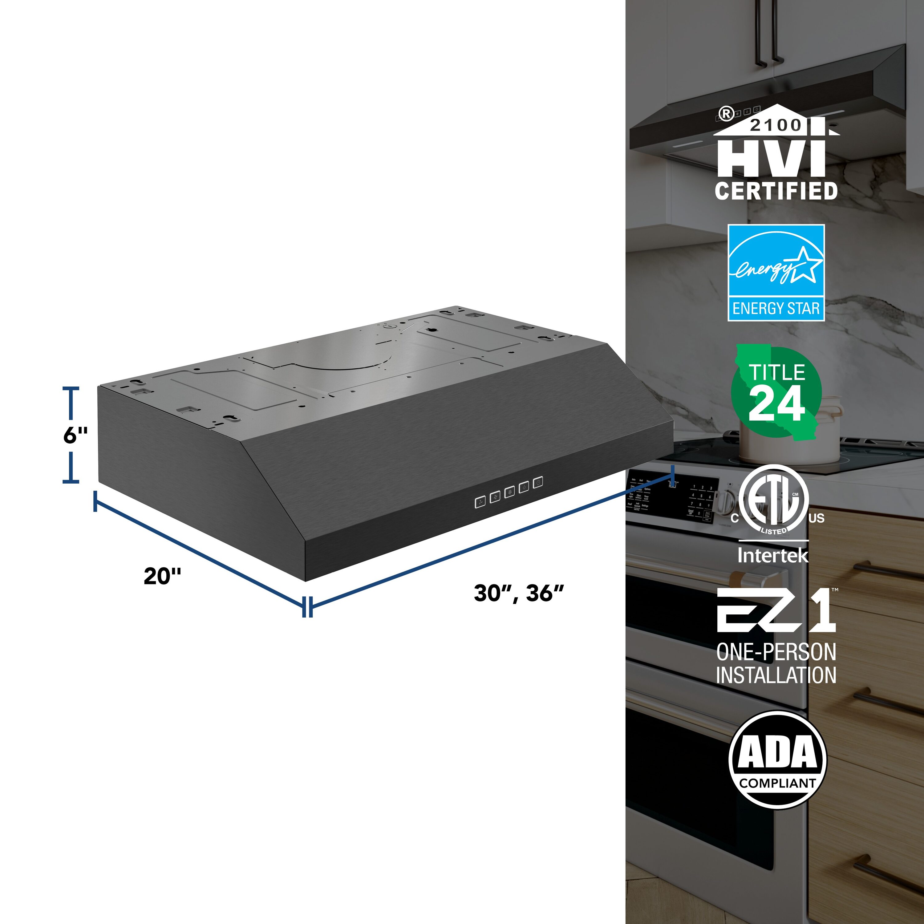 Broan GLA2303BLS Undercabinet-Range-Hoods - View #6