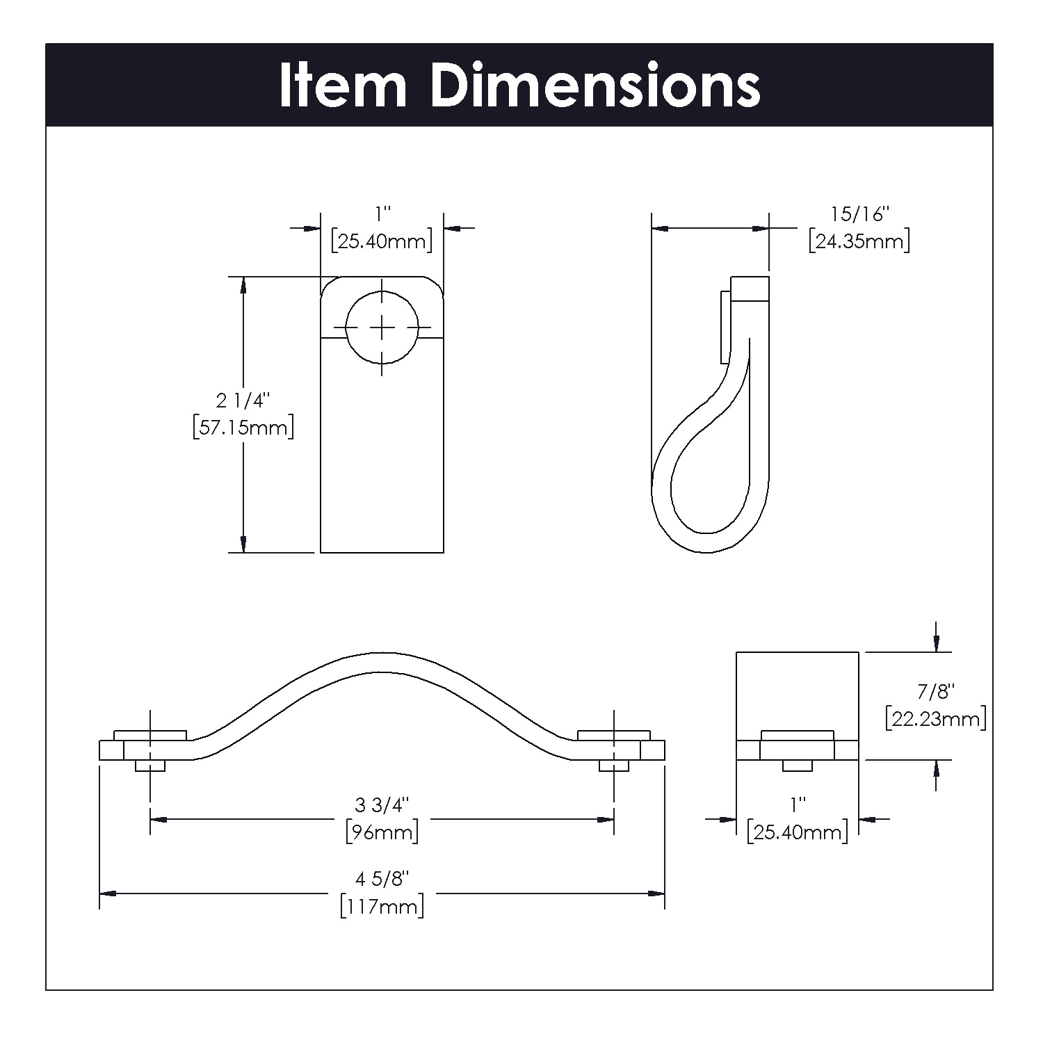 Hickory Hardware H077692BL-CHX Cabinet-Pulls - View #8