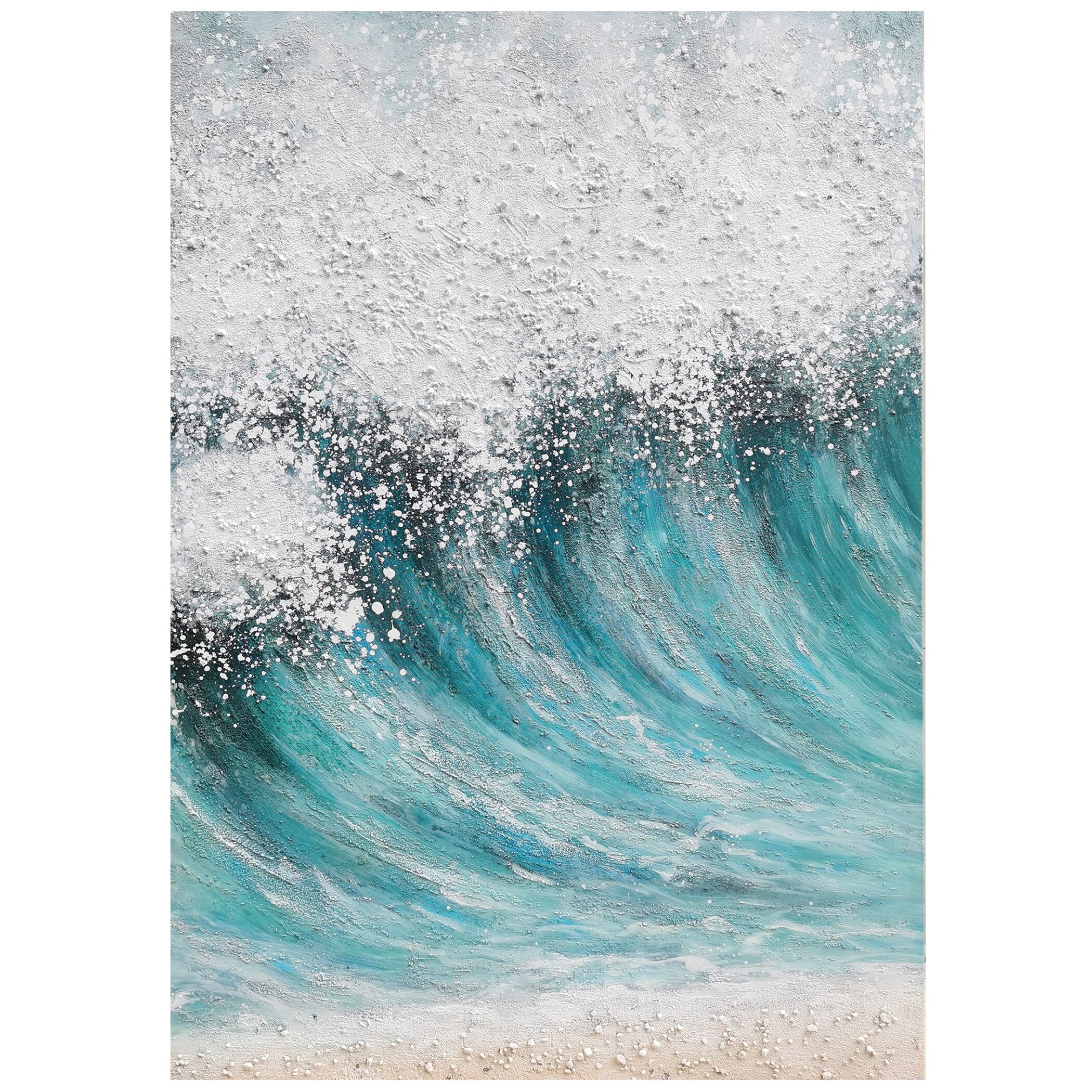 StyleCraft Home Collection WI33931DS Blue 60-in H x 40-in W Coastal Print on Canvas